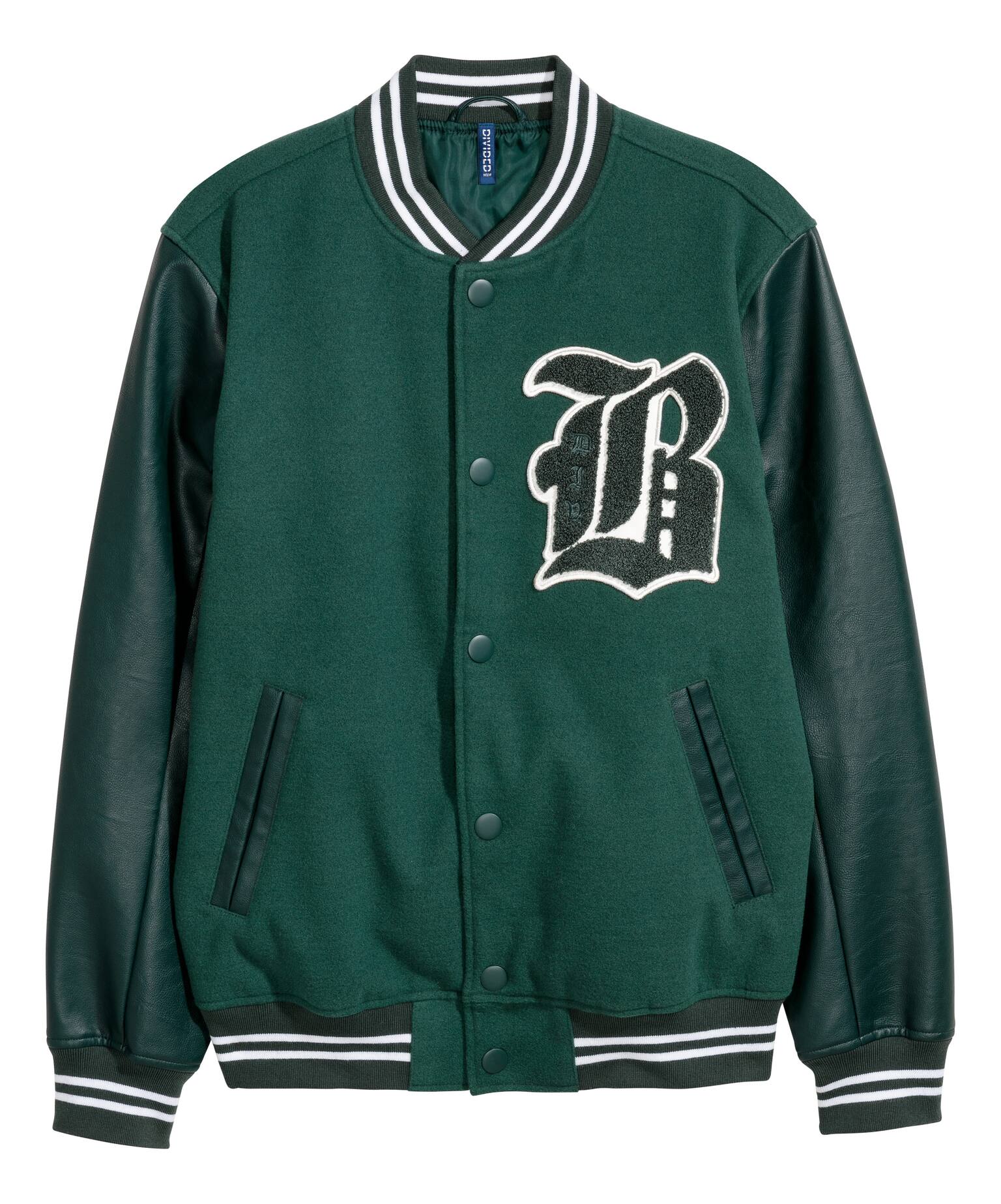 Baseball Jacket - Dark green - 1
