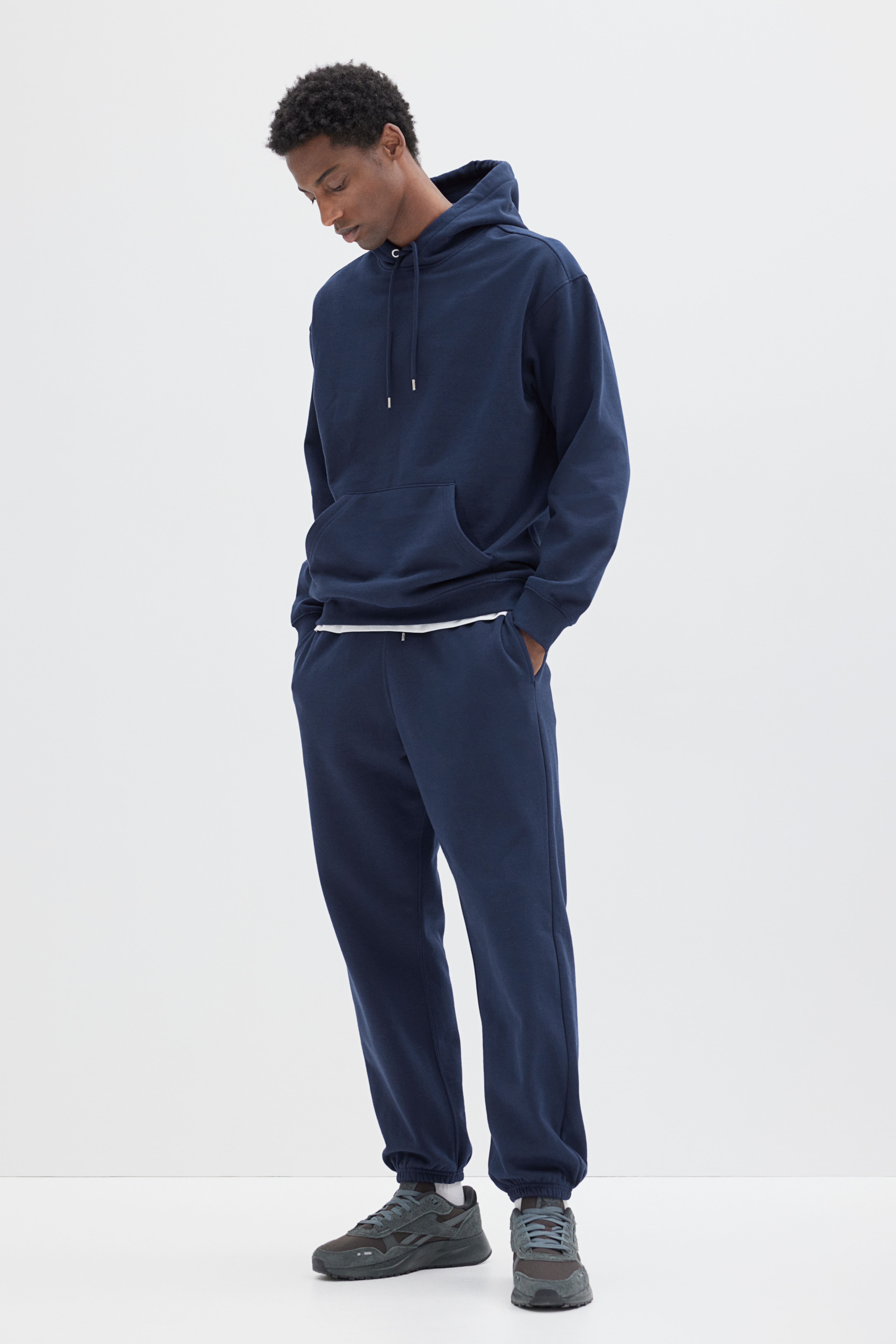 2 piece Loose Fit Hoodie and Joggers Set Navy blue Men H M US