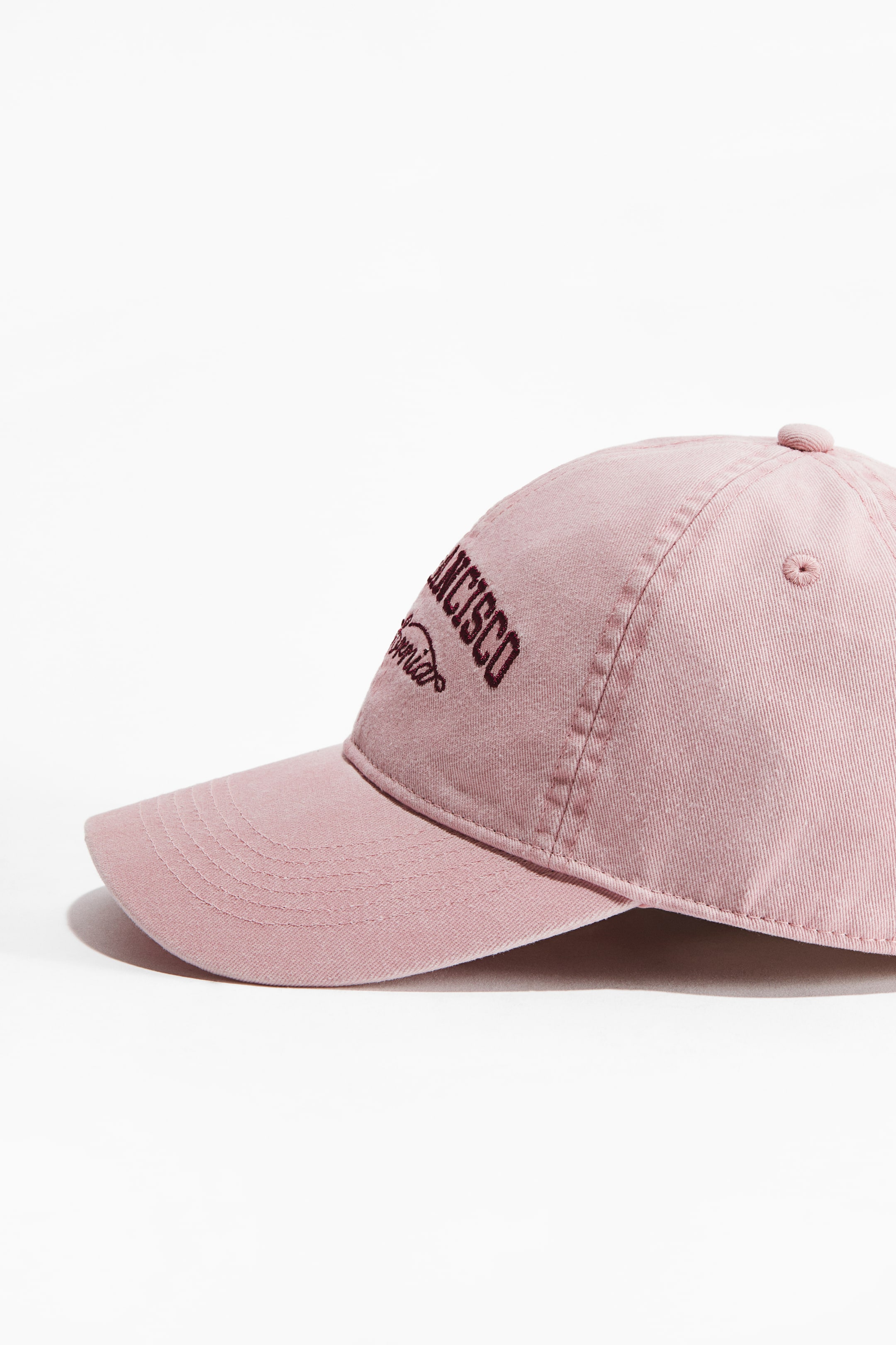 Ampliar la imagen: Gorra en sarga con bordado - Rosa tenue/San Francisco - Ladies | H&M MX 2