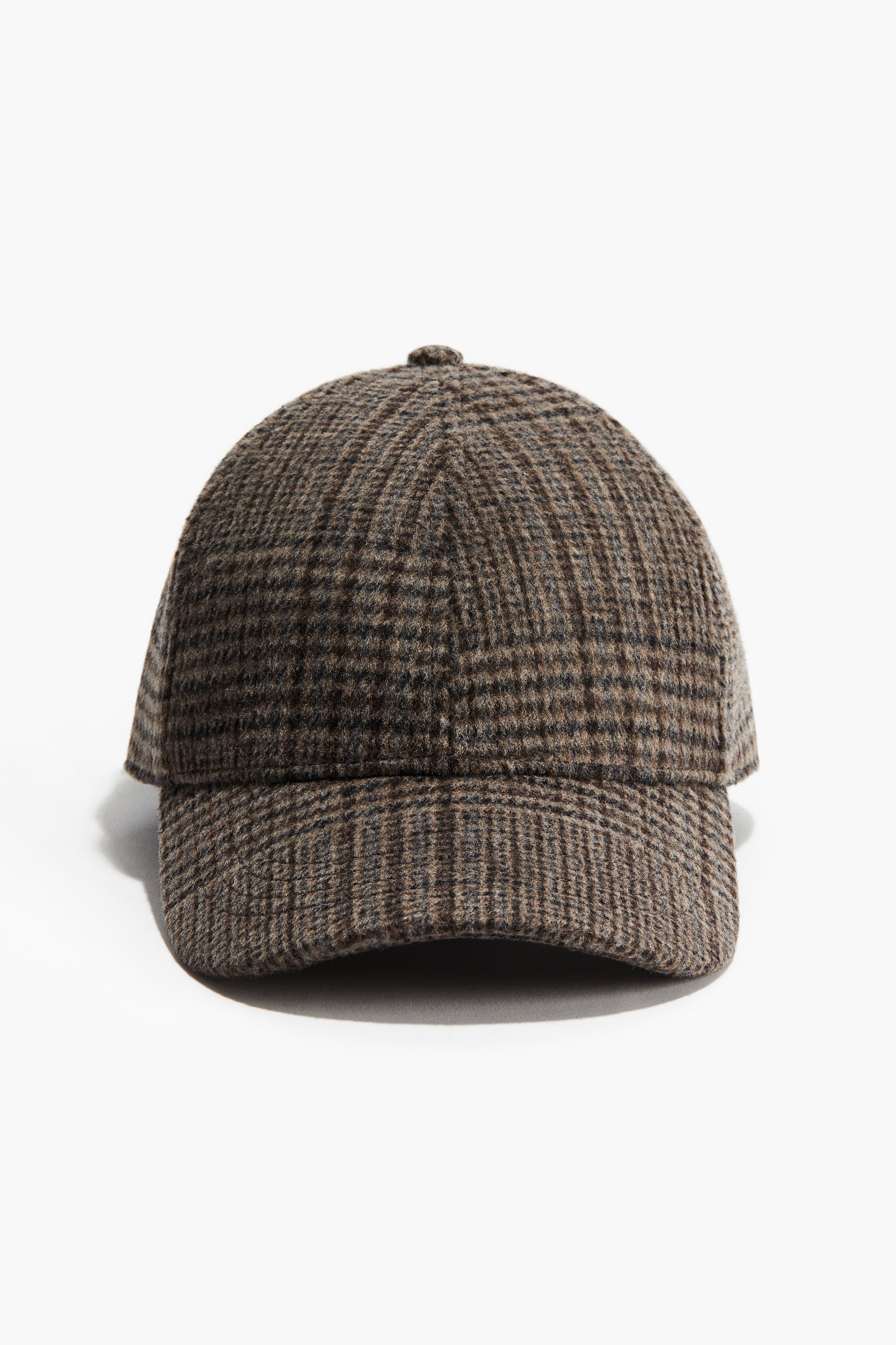 bonpoint チェックキャップ ウール ウールブレンドキャップ - ダークベージュ／チェック | H&M JP