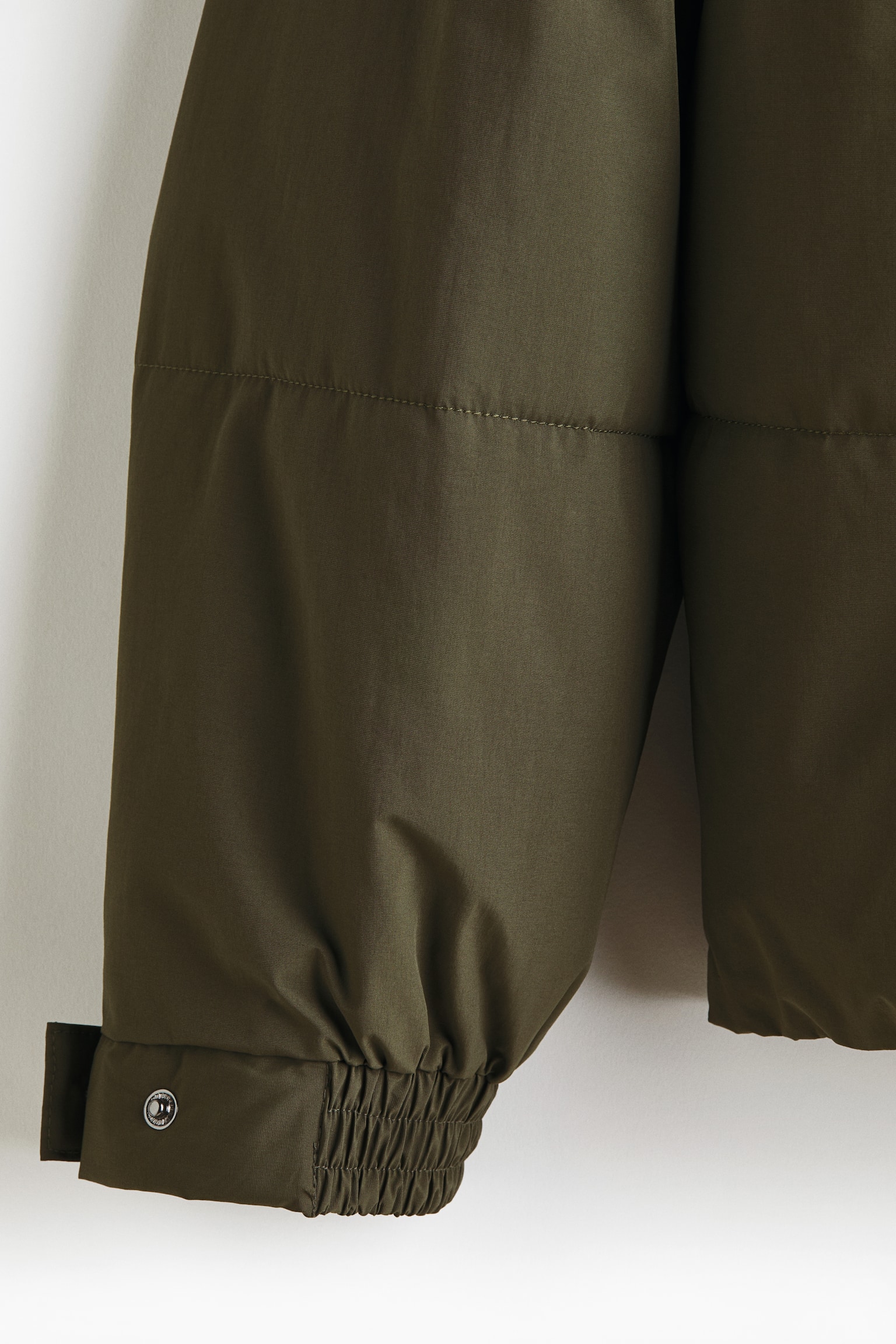 발수 코팅 퍼프 재킷 - 다크 카키 그린/블랙 - 5