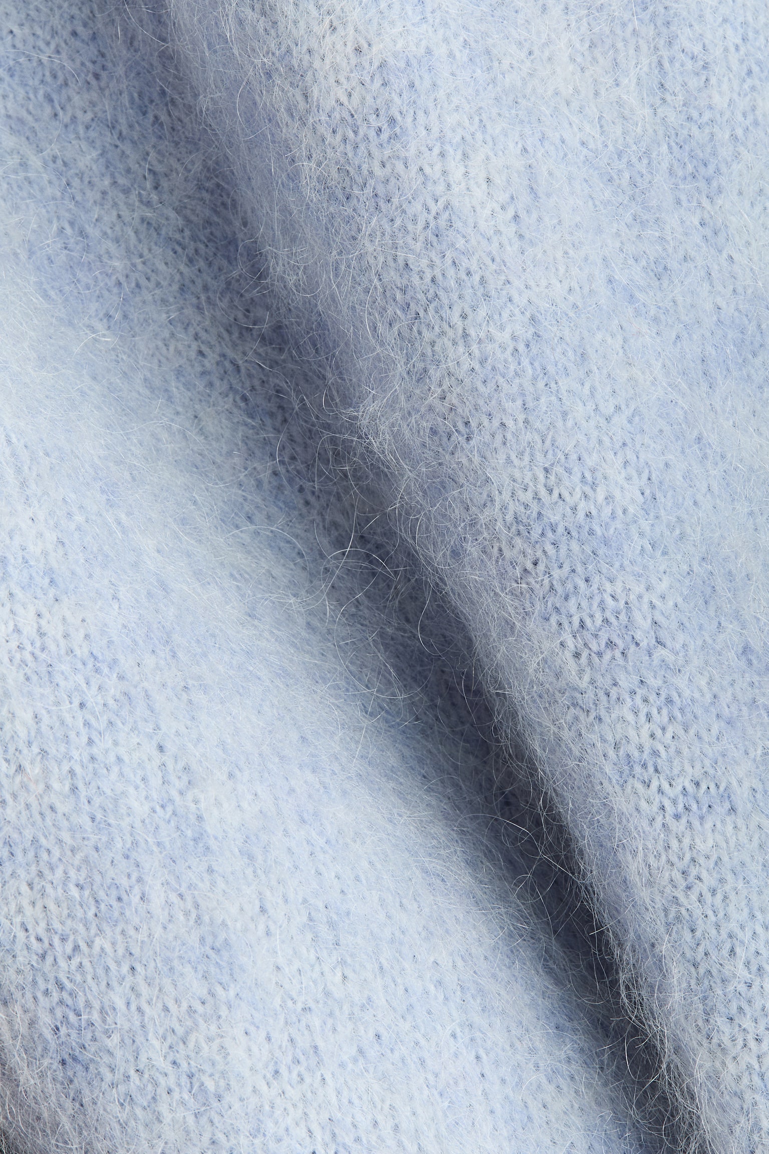 Женский свитер H&M Oversized Mohair-Blend, цвет: Светлый пыльный синий — фото 6