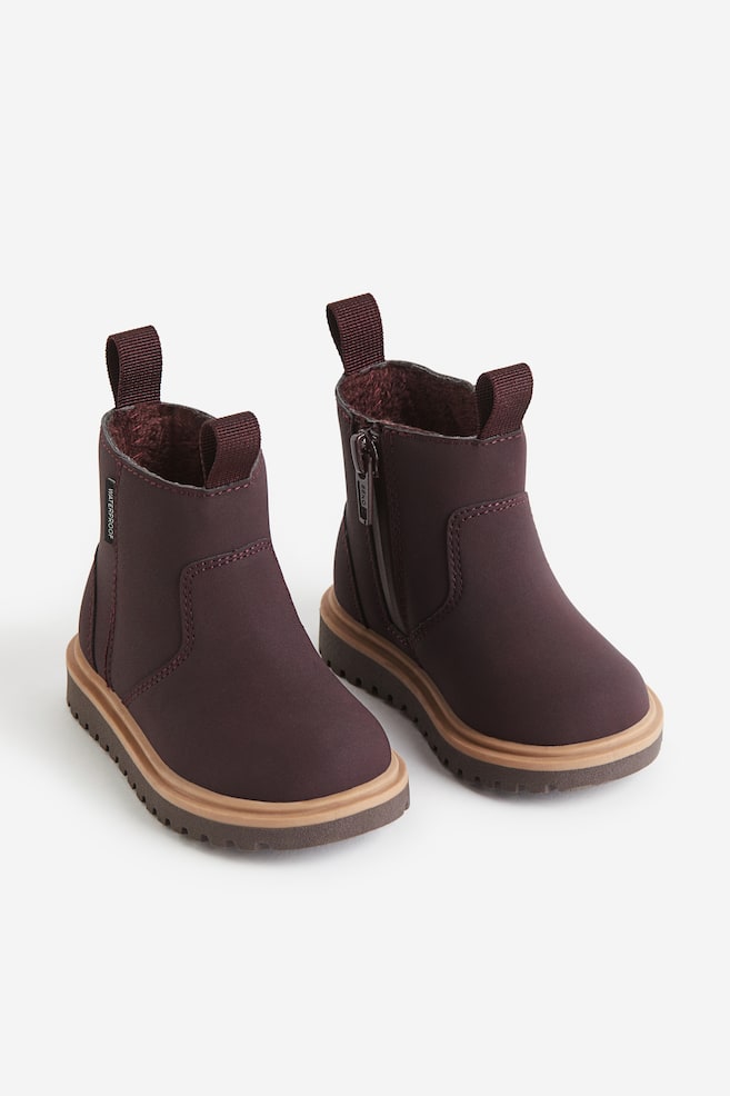 Waterproof Chelsea boots - Dark maroon/Black/Brown - 1
