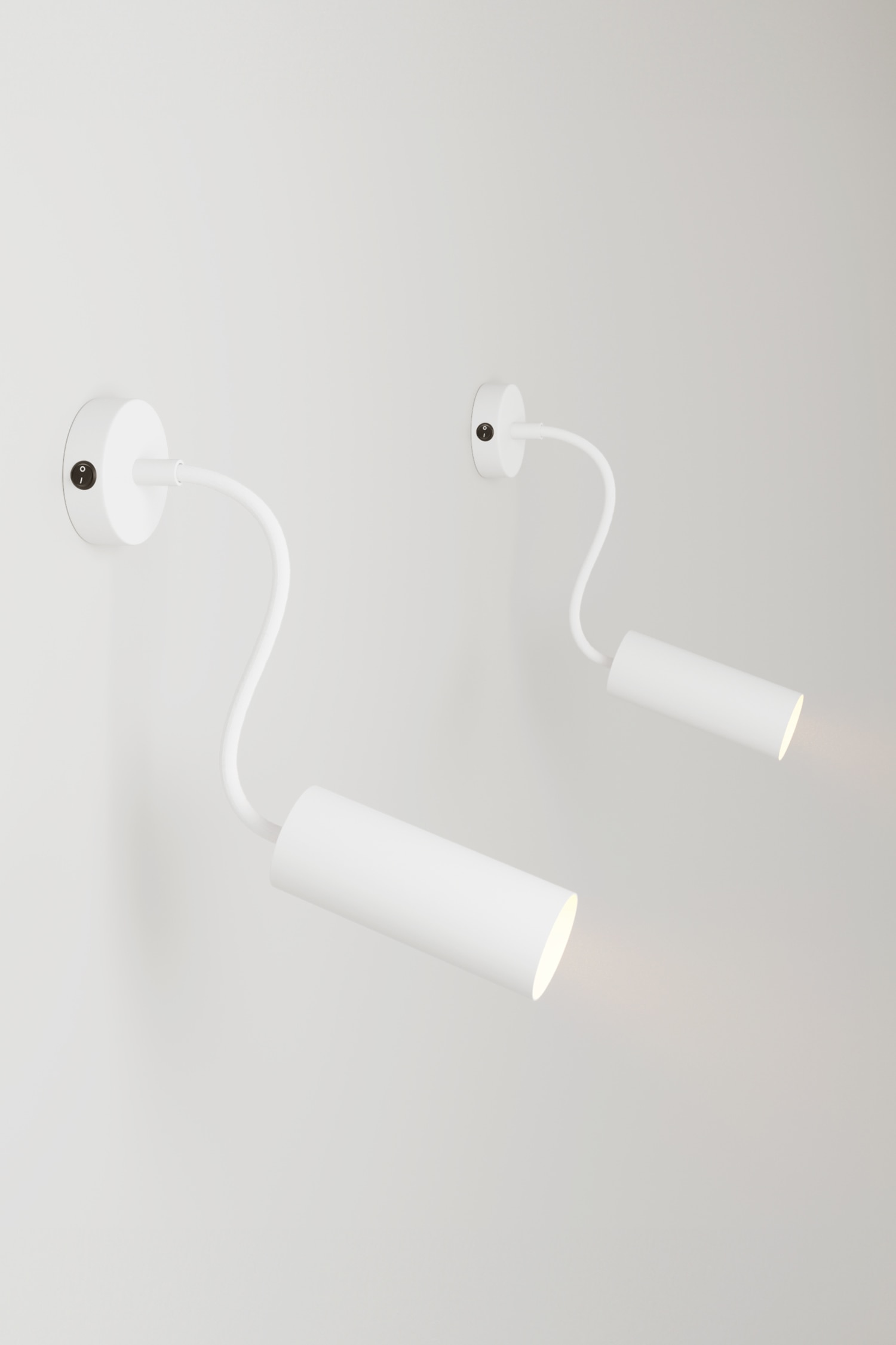 Creative-Cables - Set Of Two Flex Wall Sconces With Spotlight - Vit