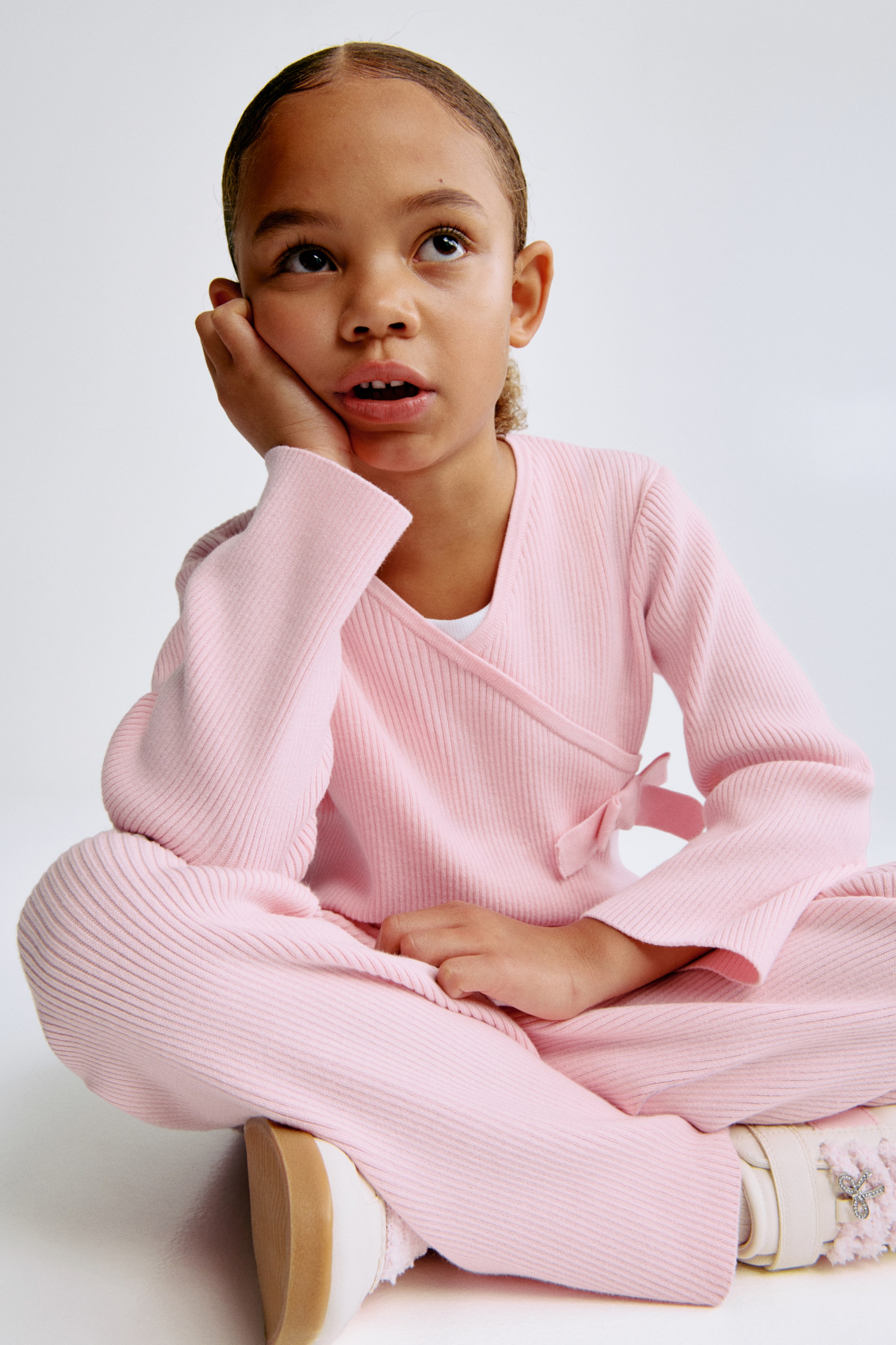 View larger image: 2-piece top and leggings set - Pink - Kids | H&M IE 4