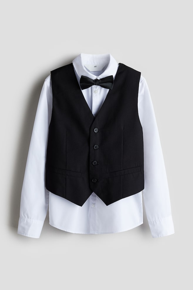 3-piece Dressy Set - Black/White/Blue dark/White - 1