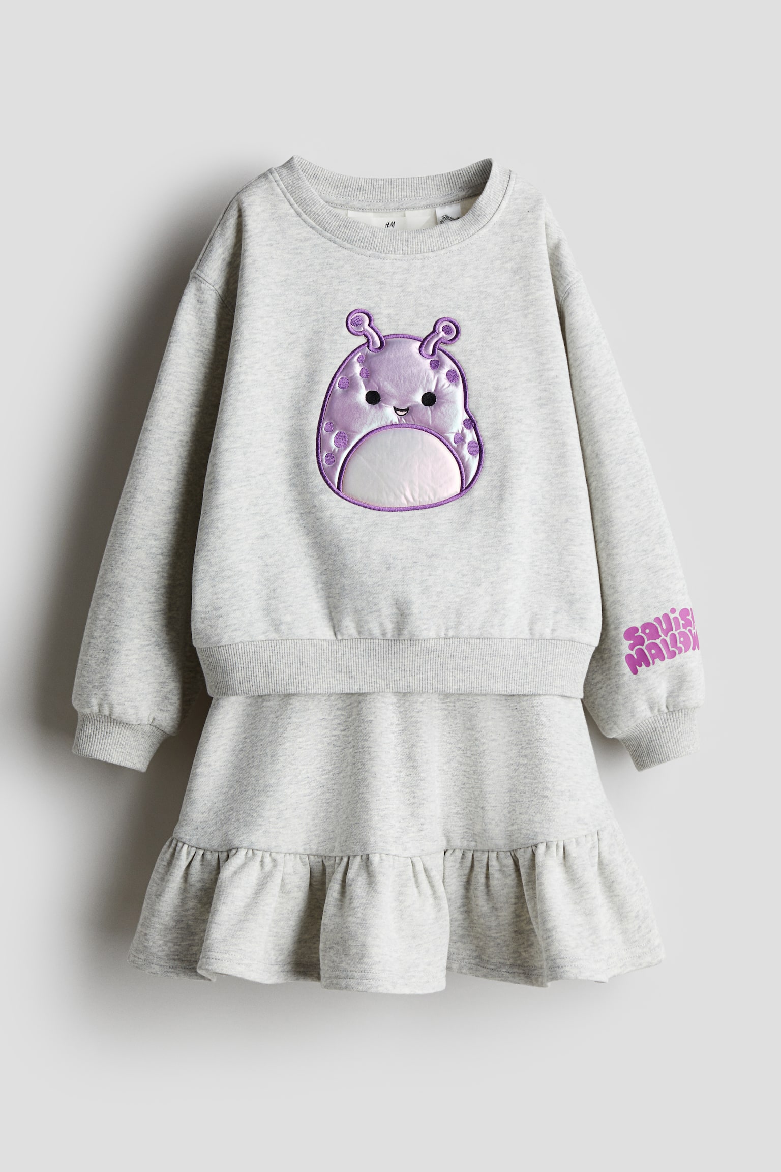 2-piece sweatshirt and skirt set - Grey marl/Squishmallows/Light blue/Frozen/Cream/Minnie Mouse - 1