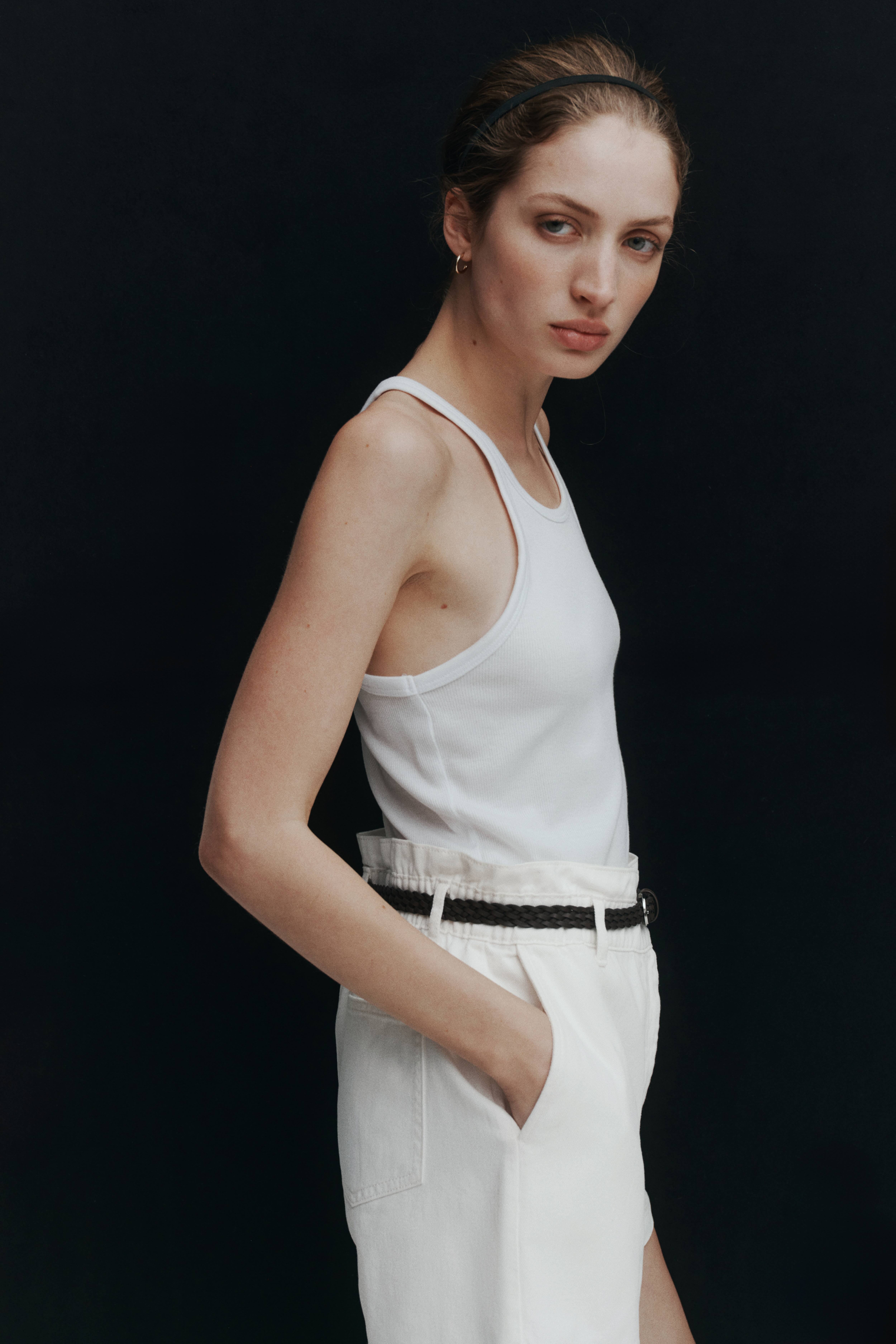 Belted Twill Shorts