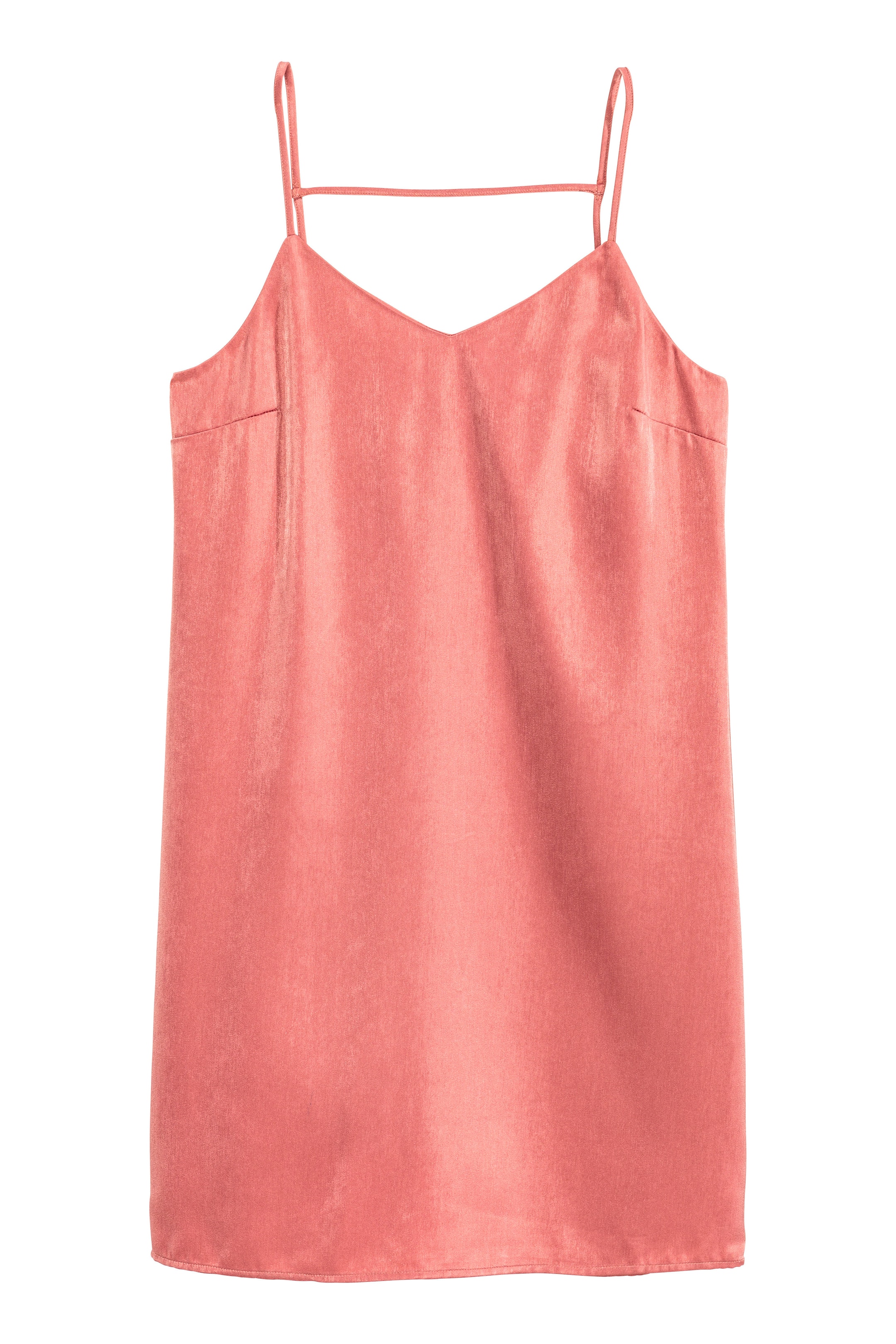 Grotere afbeelding bekijken: Satijnen jurk - Oudroze - DAMES | H&M BE 1