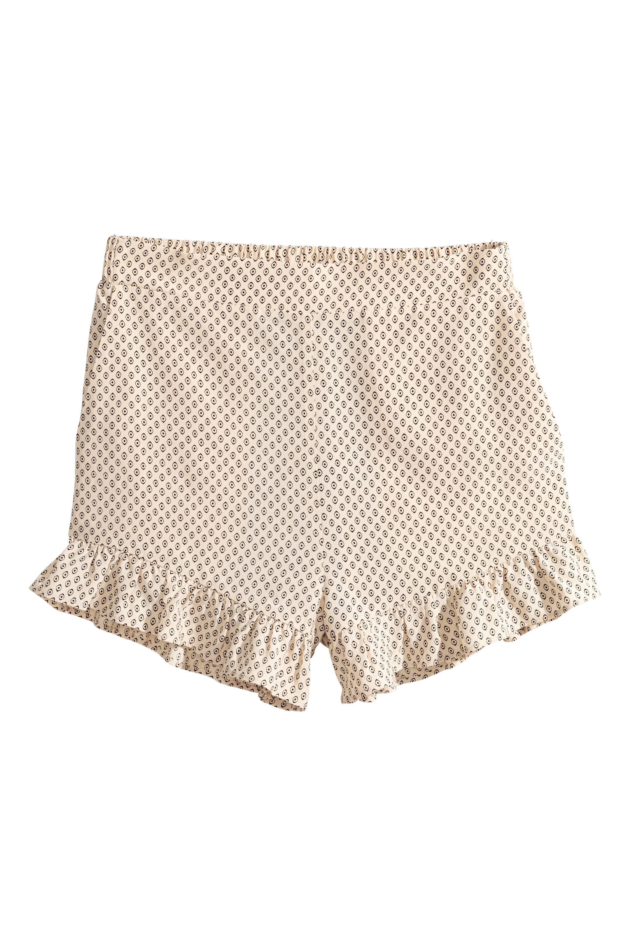 Agrandir l'image: Short volanté - Beige clair/motif - FEMME | H&M FR 1