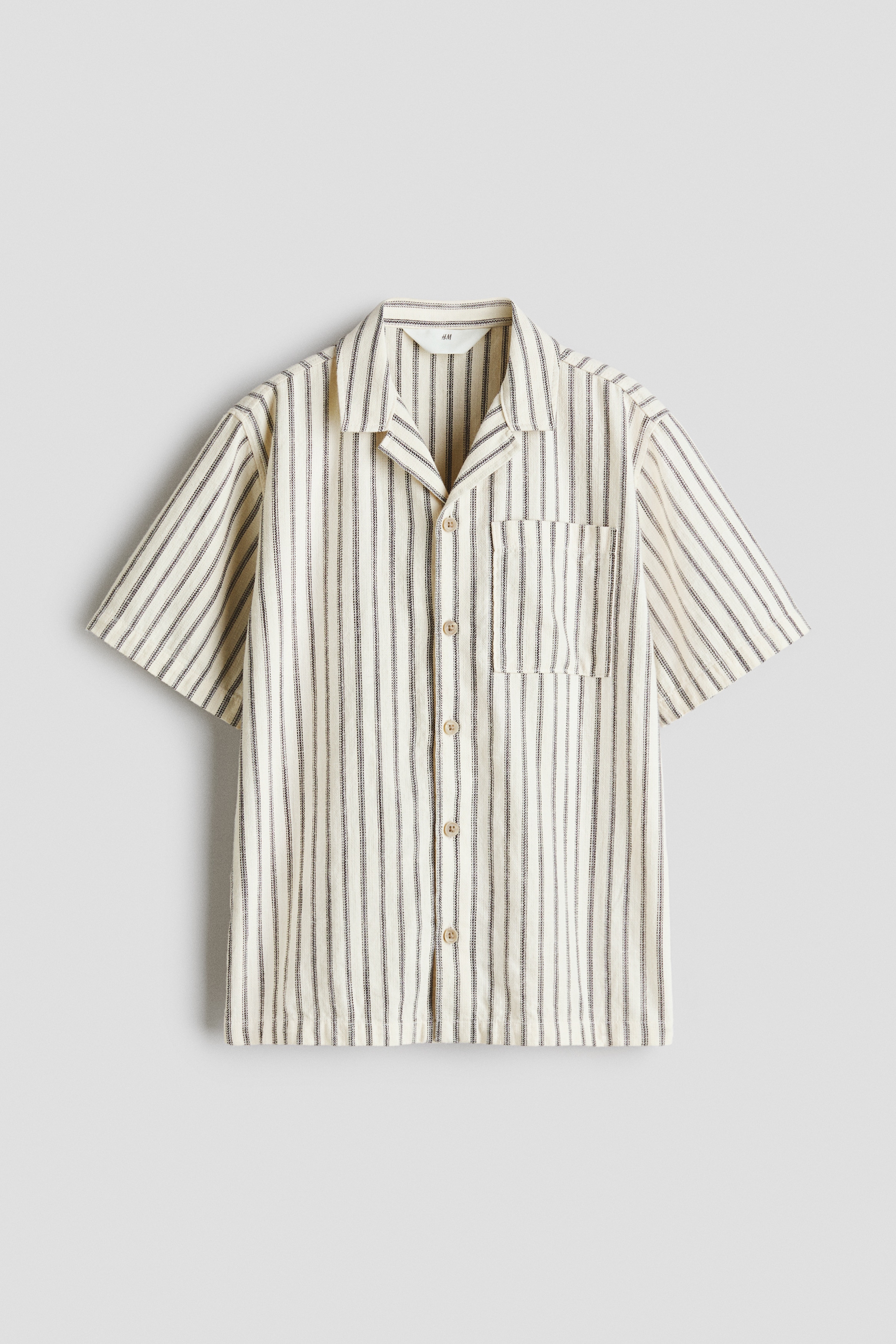 Chemise en coton à col cubain
