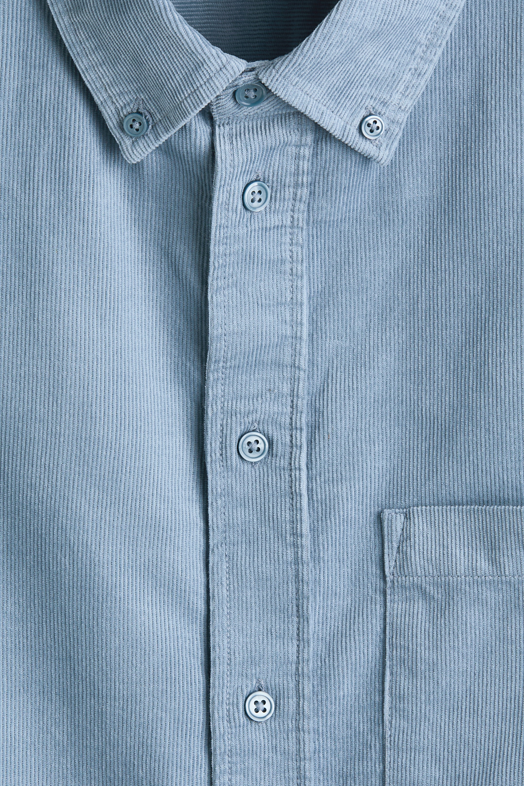 View larger image: Regular Fit Corduroy shirt - Dusty blue - Men | H&M IN 5