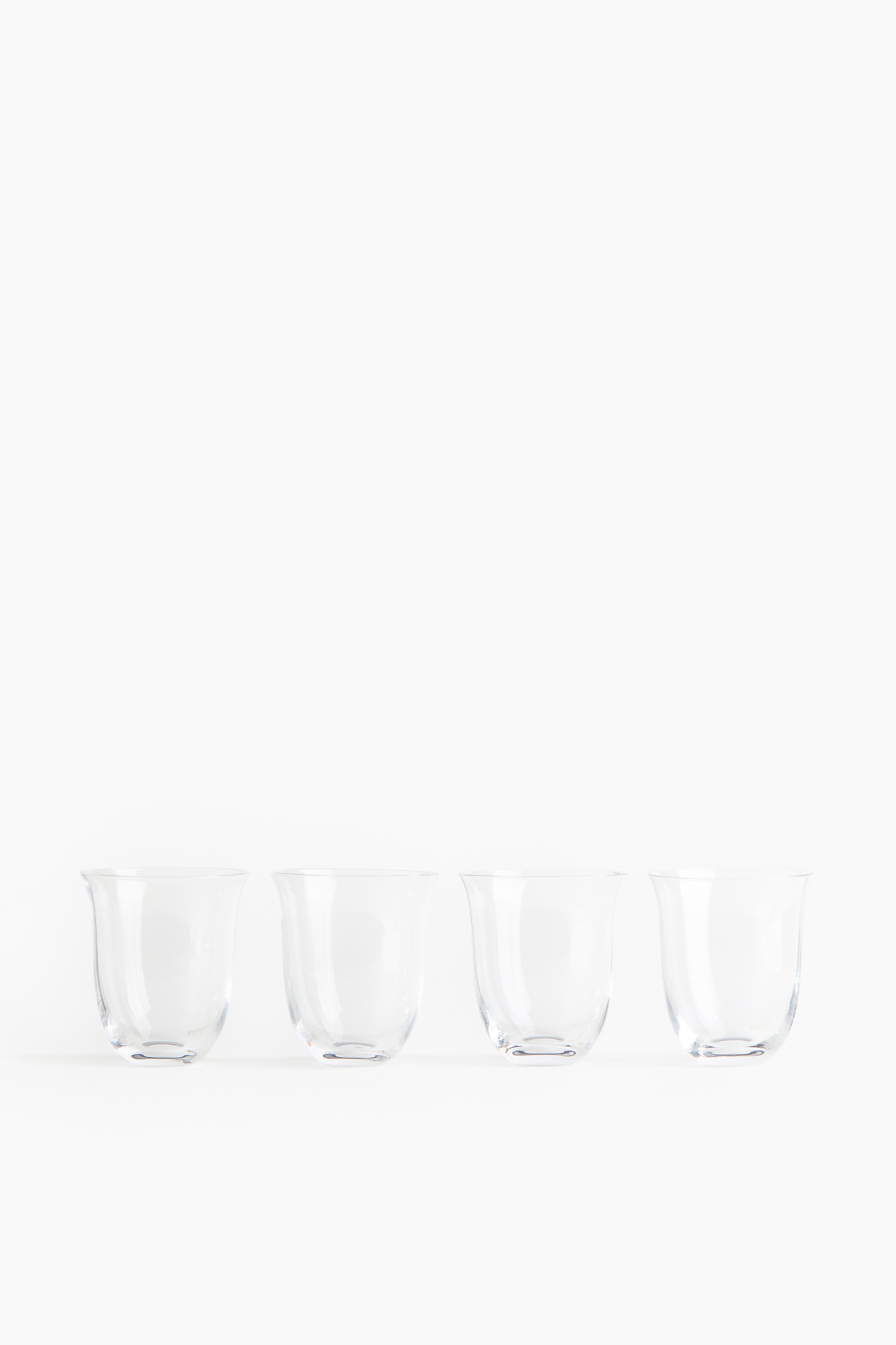 4-pack delicate glass tumblers - Transparent