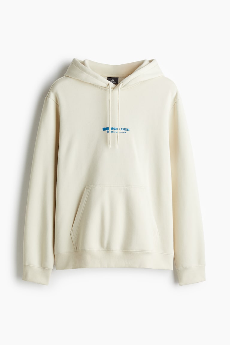 Regular Fit Hoodie Cream/Do You See Men H&M IN