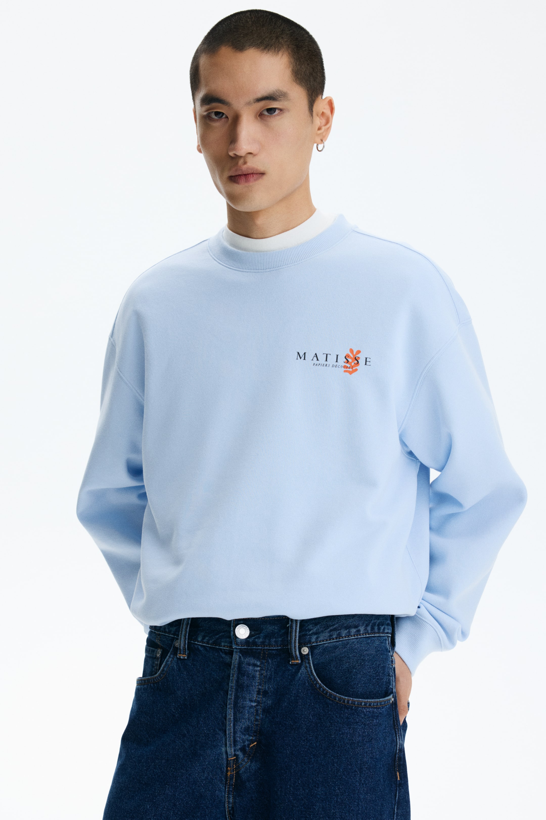 View larger image: Loose Fit Sweatshirt - Light blue/Matisse - Men | H&M 1