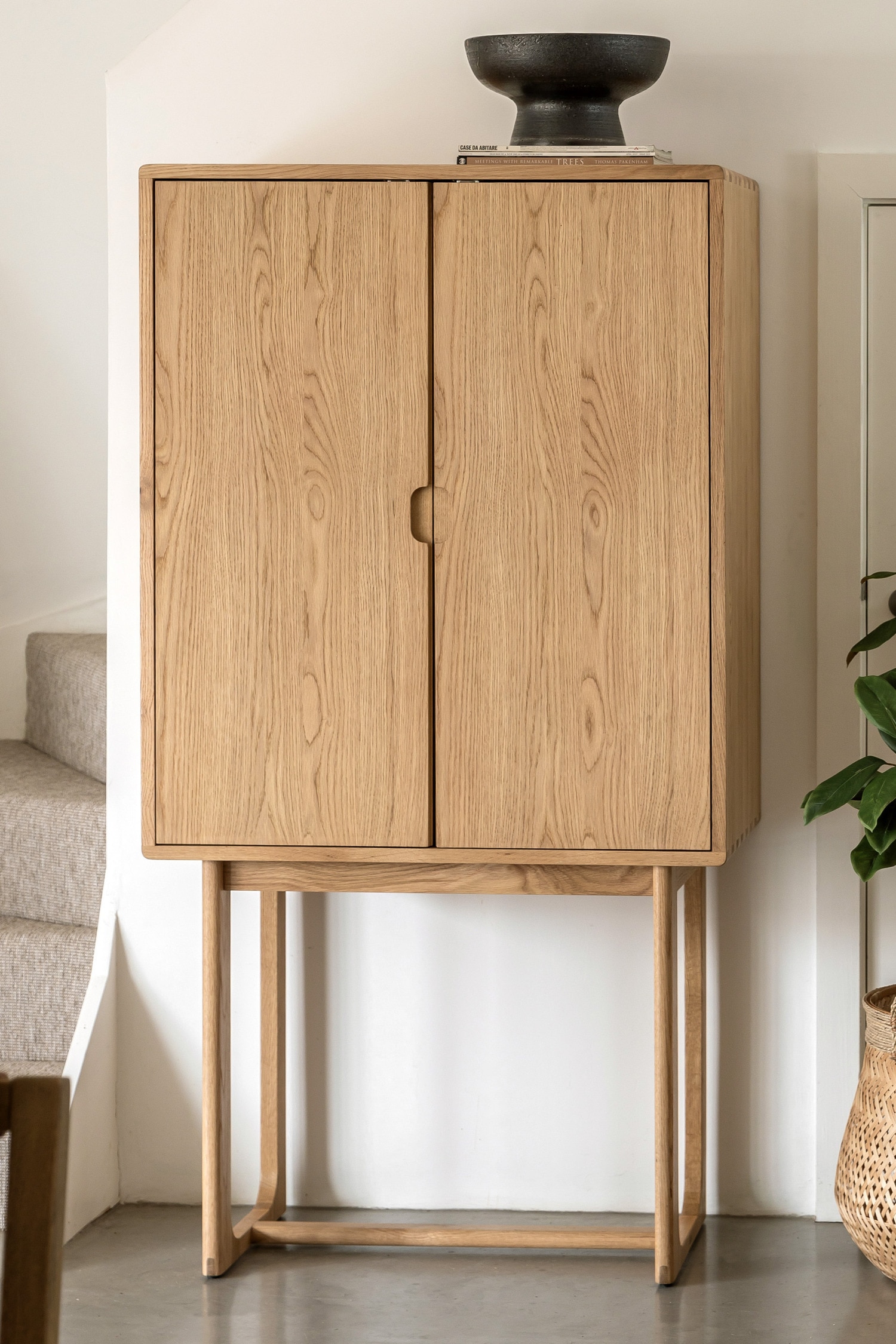 Wooden Cocktail Cabinet - Natural