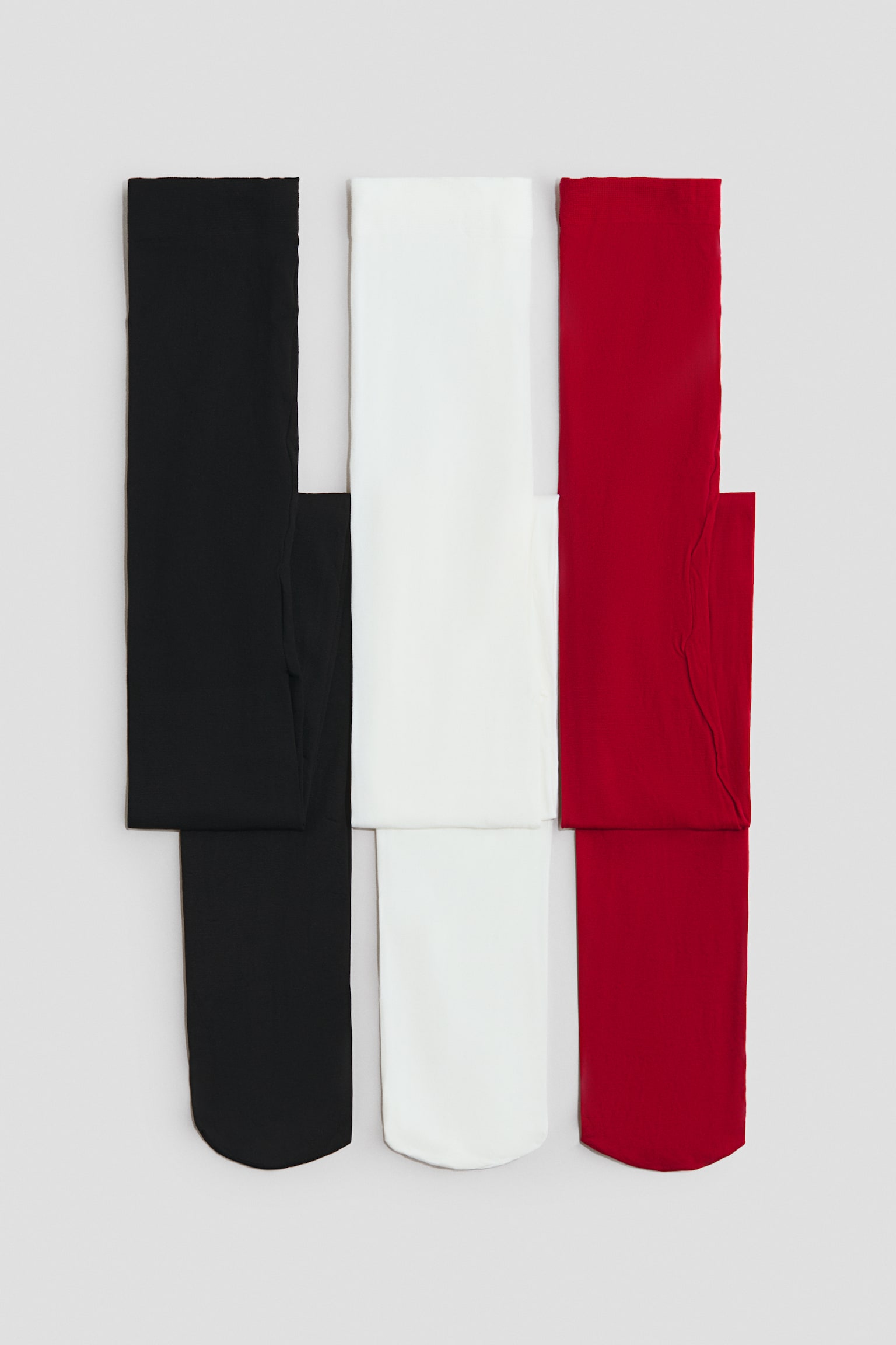 3-pack tights - Black/White/Red