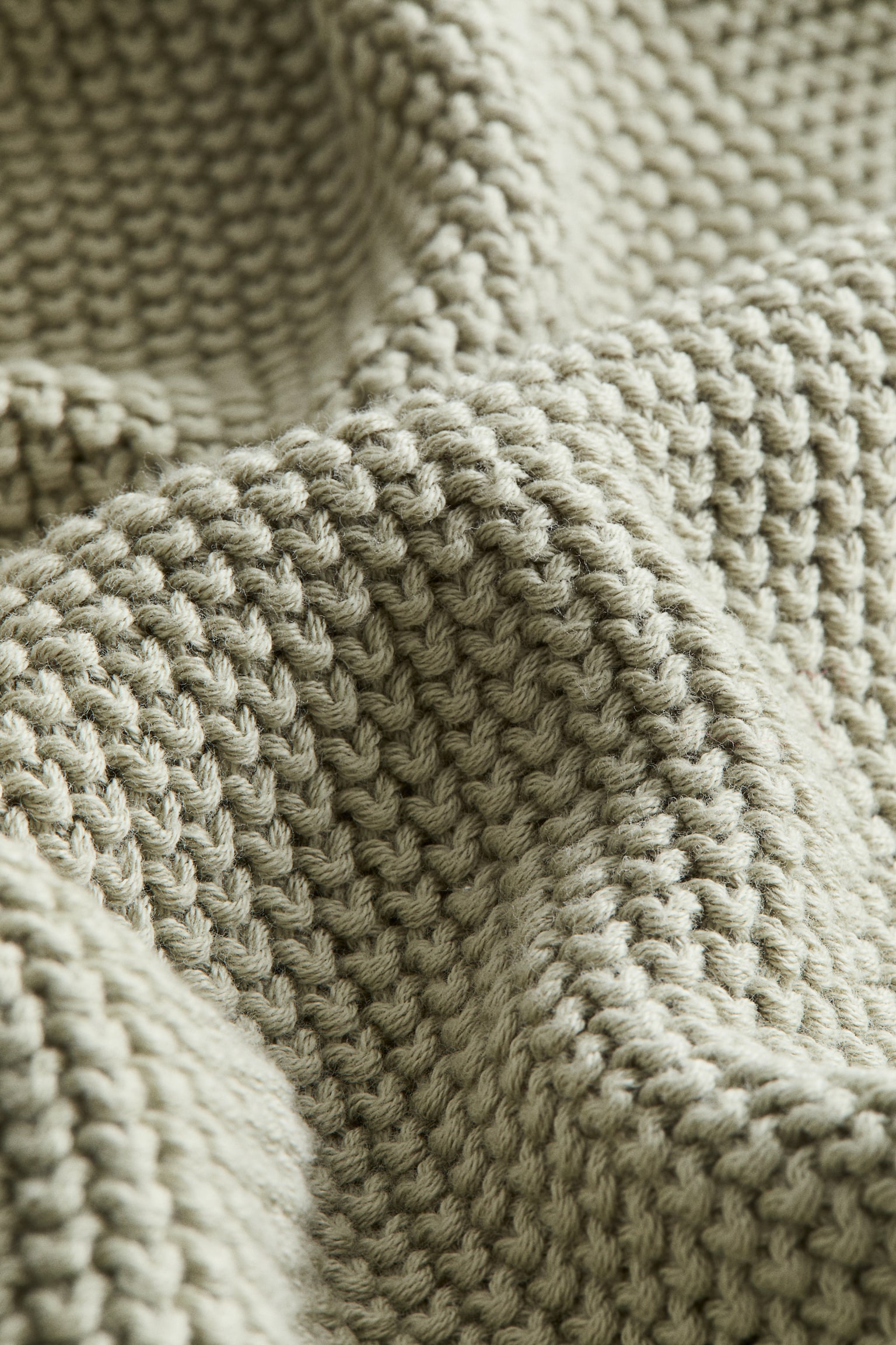 Copertina neonato in cotone a punto riso - Verde kaki chiaro/Beige chiaro/Verde chiaro - 4