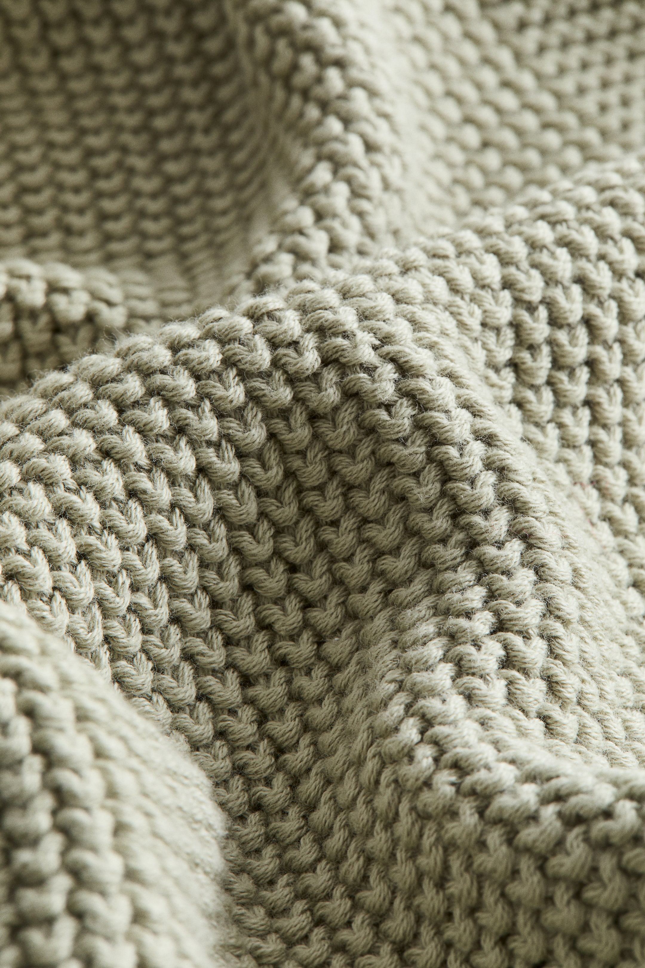 Ampliar la imagen: Manta para bebé en punto de arroz de algodón - Light khaki green - Home All | H&M MX 4