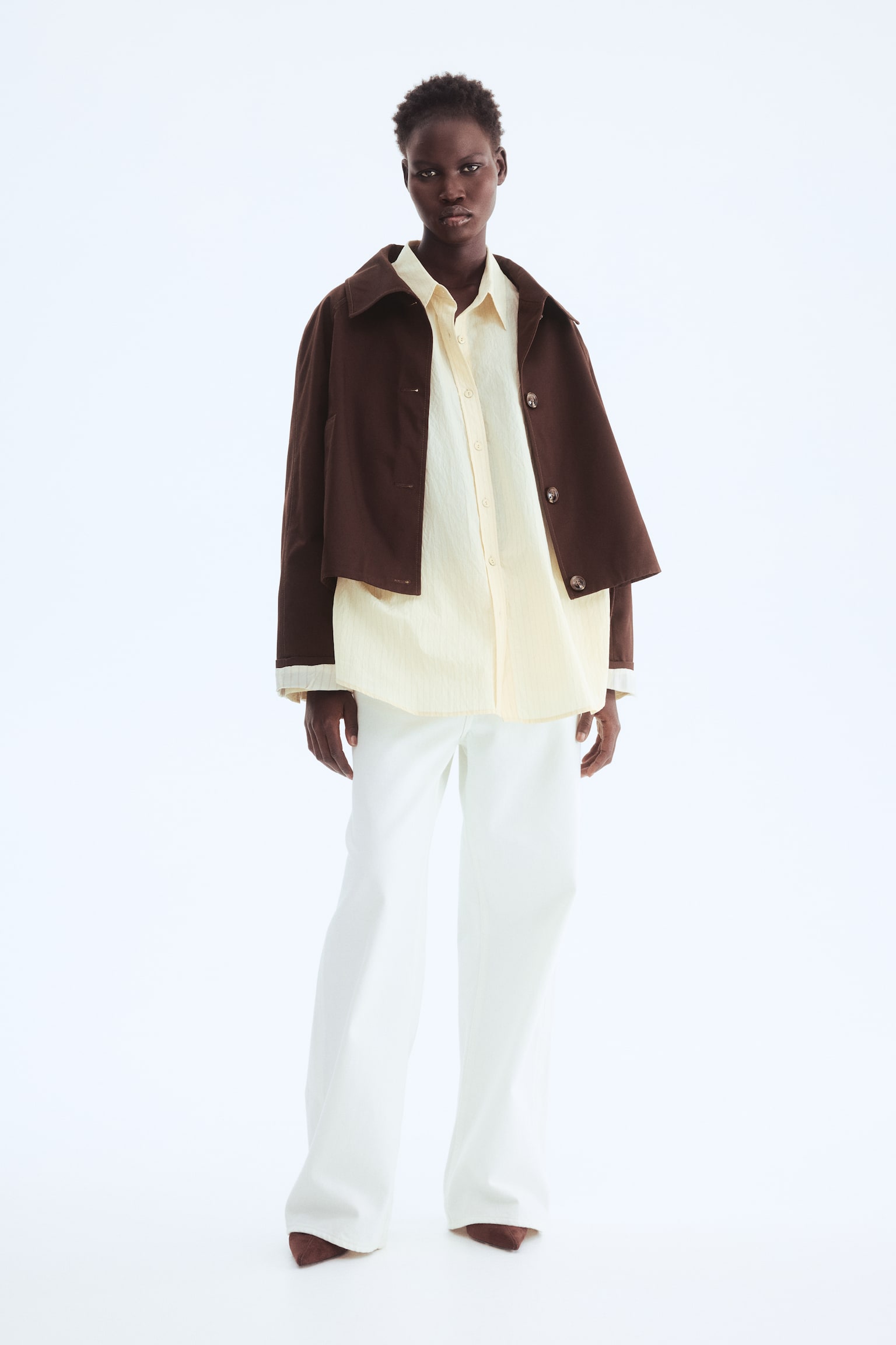 Twill jacket - Dark brown/Dark beige/Dusty pink - 4
