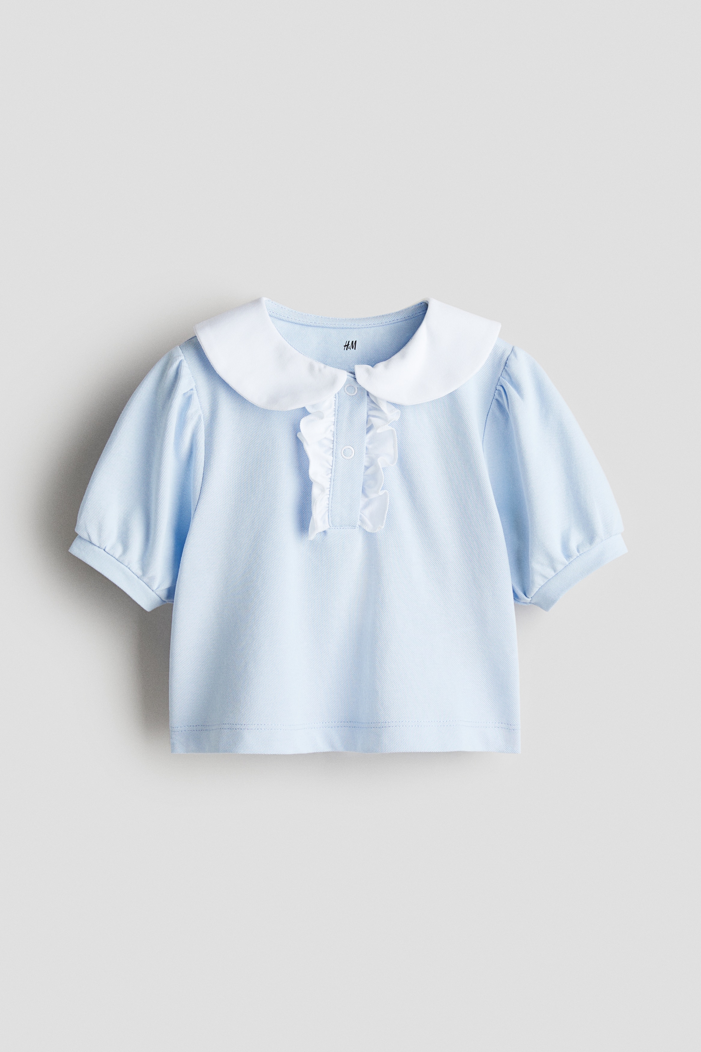 COOLMAX® Piqué top - Blue/Pink/White/White