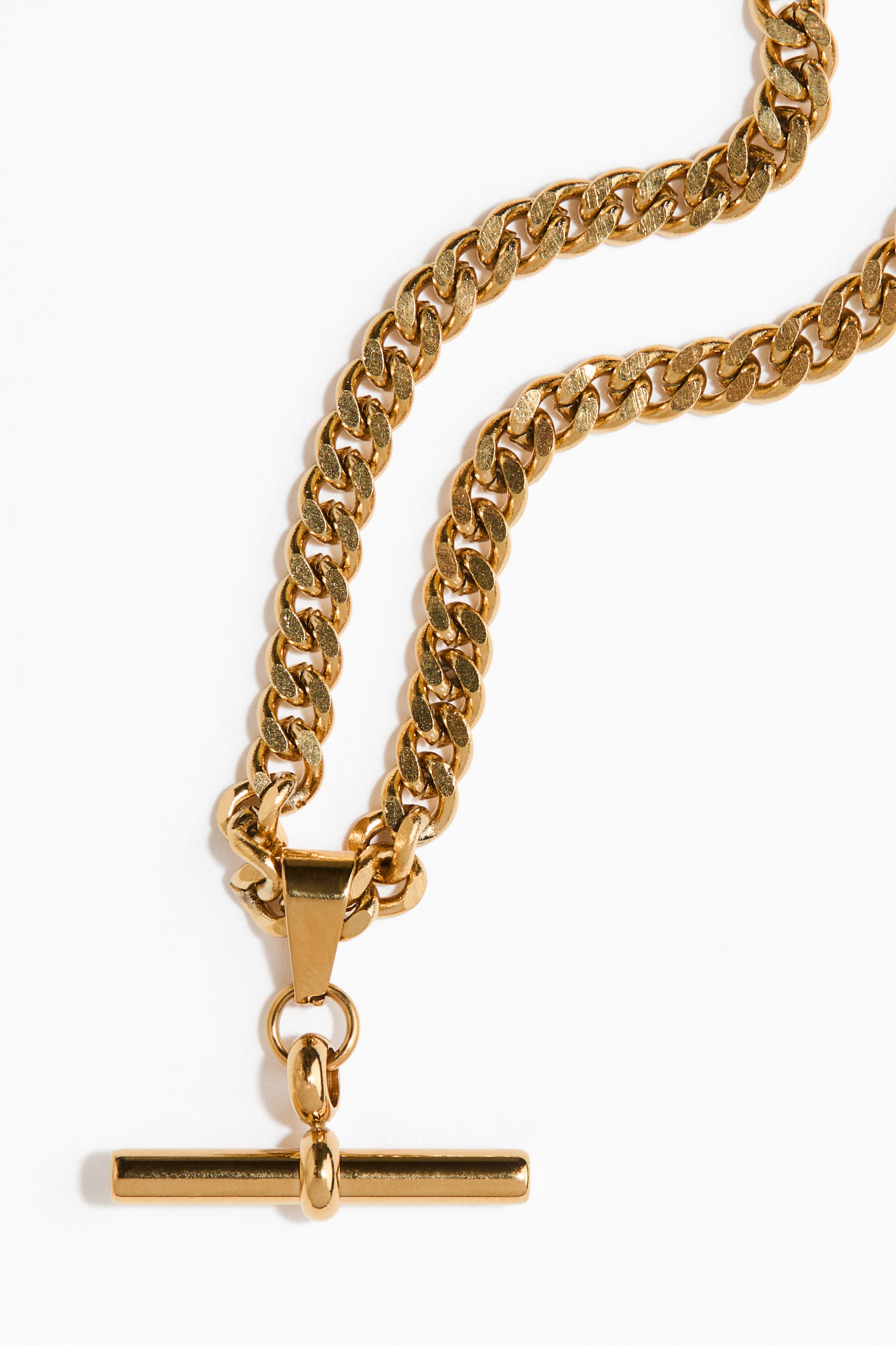 Waterproof T-bar necklace - Gold-coloured - 3