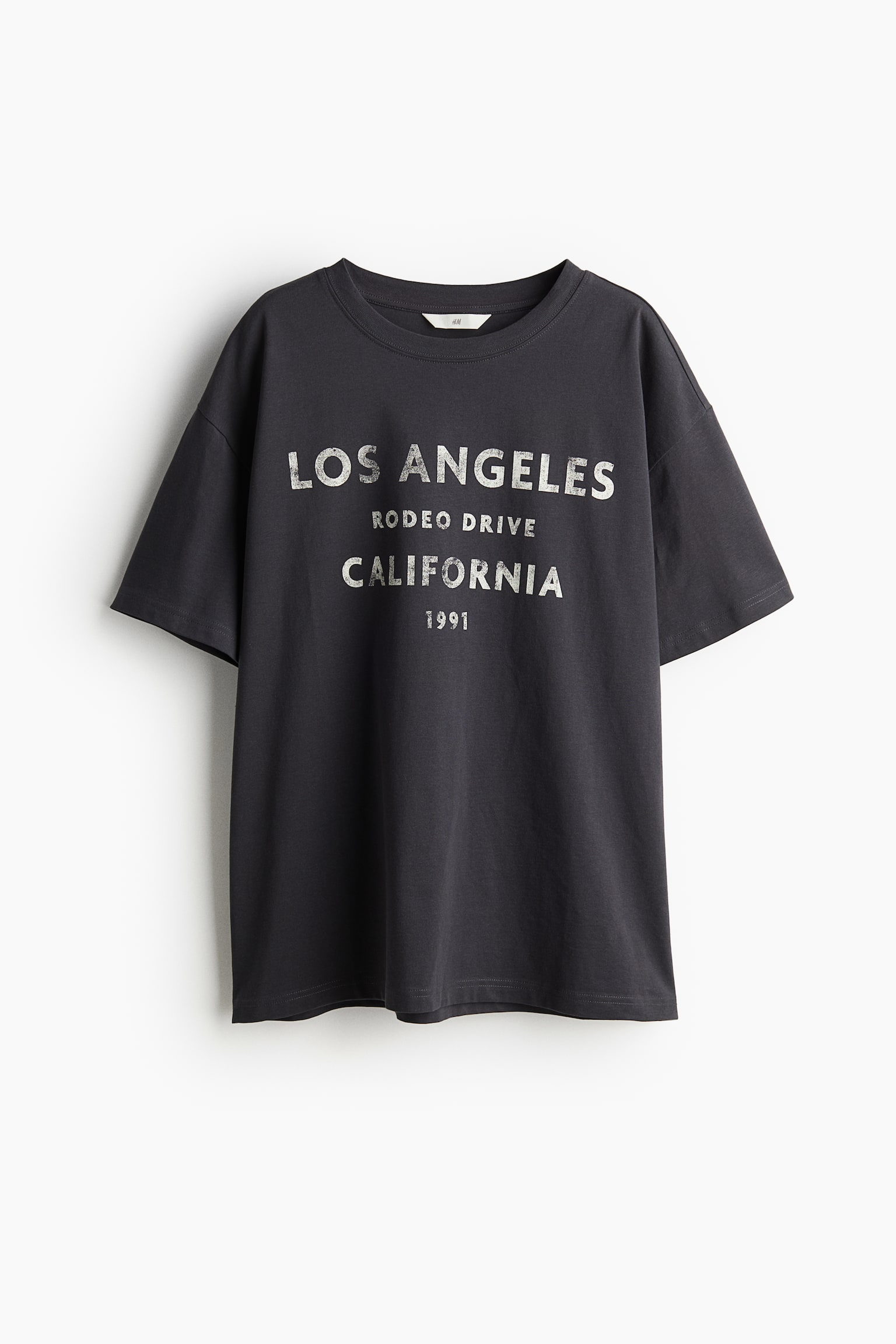 T-shirt med tryck - Mörkgrå/Los Angeles/Crèmevit/Sans limites - 2