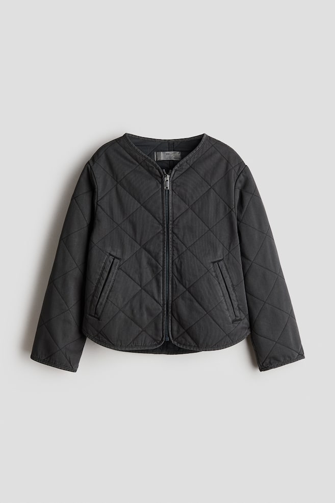 Quilted jacket - Dark grey - 1