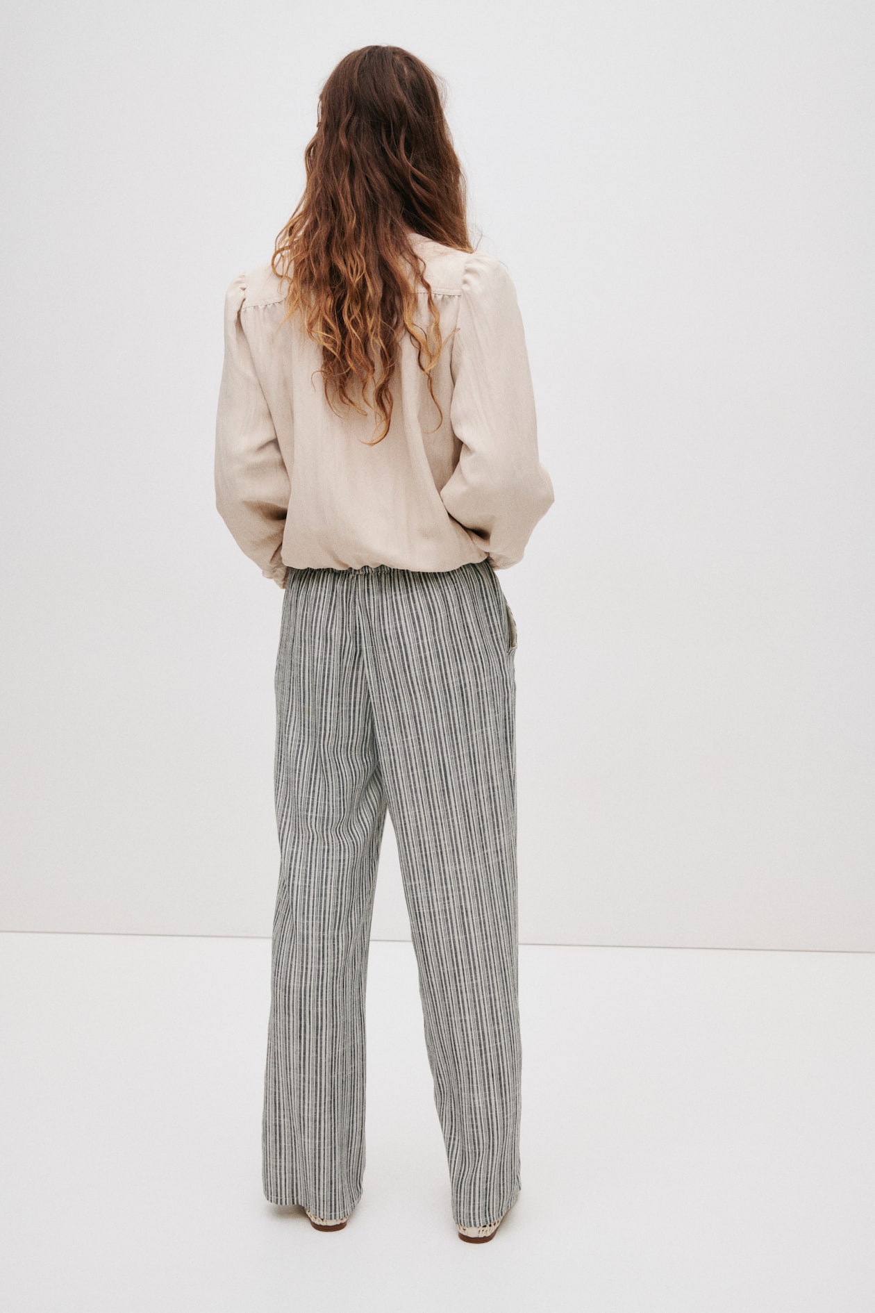 Linen-Blend Drawstring Pants - image 4