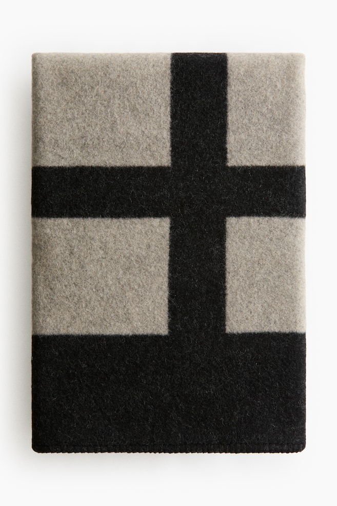 Wool-blend blanket - Black/Beige/Beige/Colour block/Black/Beige checked/Pink/Cream/Light yellow/Beige - 1