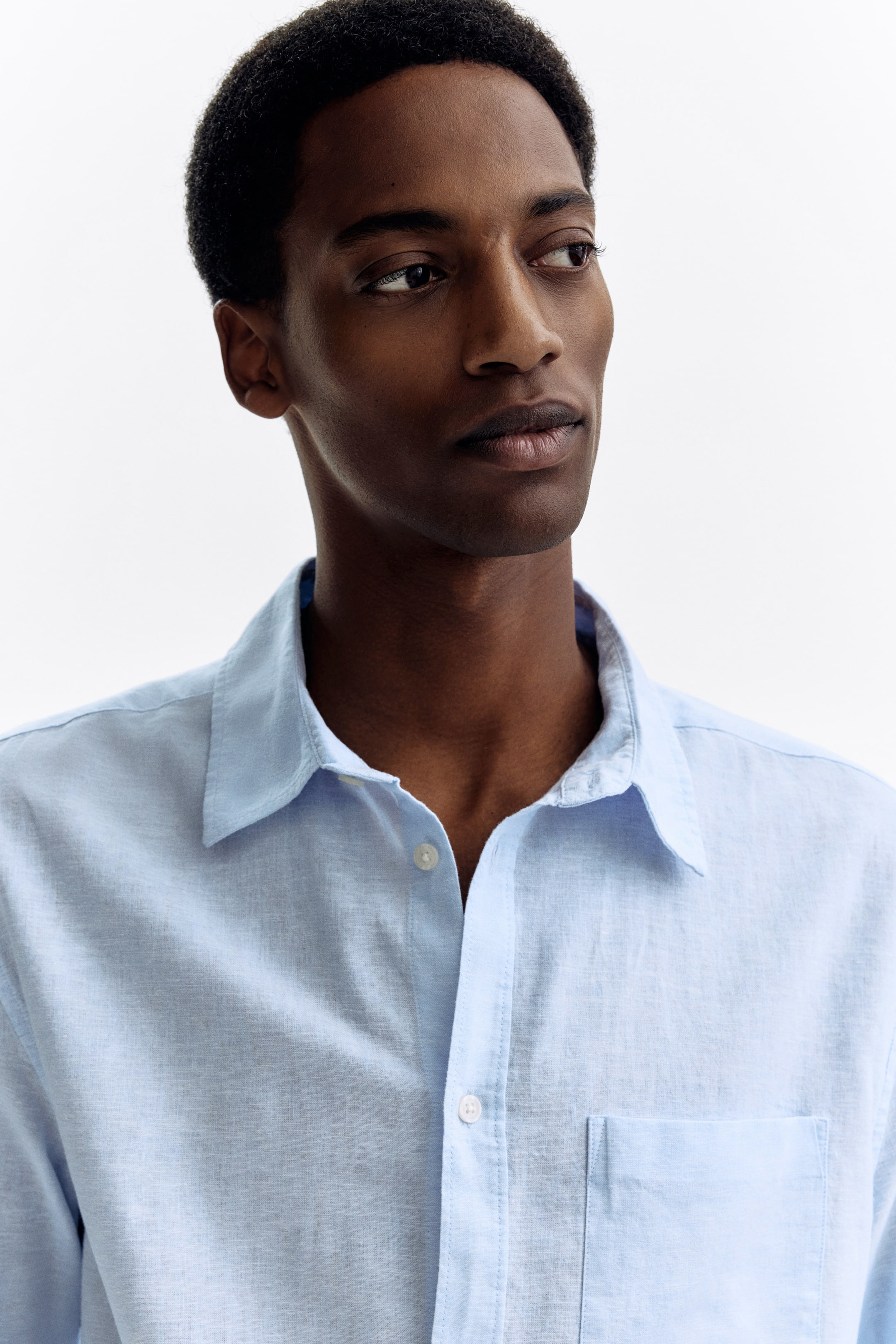 Regular-Fit Linen-Blend Shirt