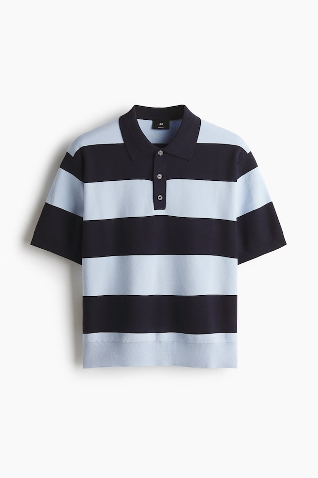 Regular Fit Polo shirt - Navy blue/Striped/Green - 1