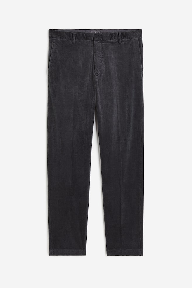 Slim Fit Corduroy trousers - Dark grey/Black/Beige/White - 2