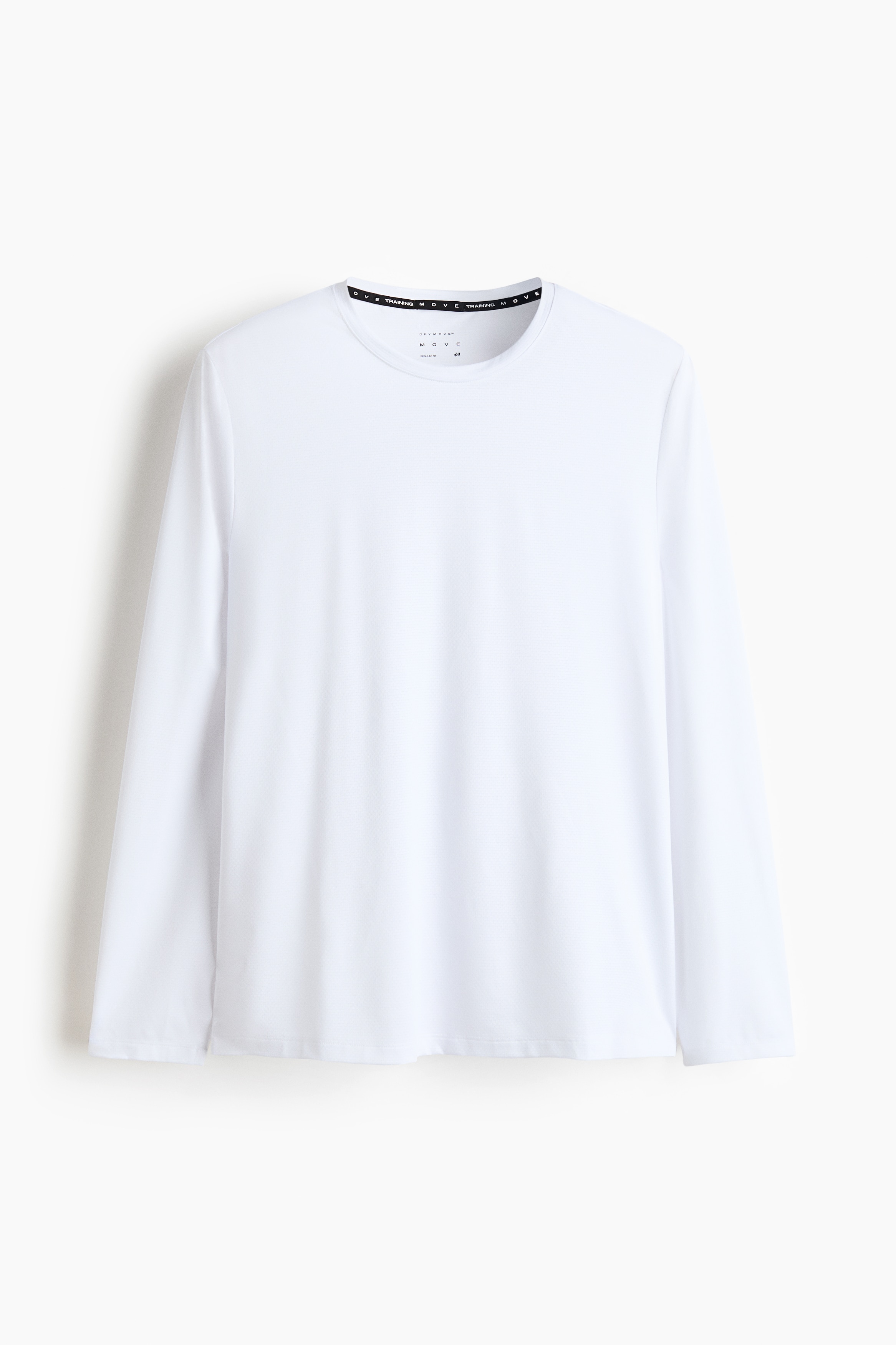 Long-sleeved sports top with DryMove™ - White/Dark blue/Light taupe/Black/Grey marl/Medium brown/Light burgundy