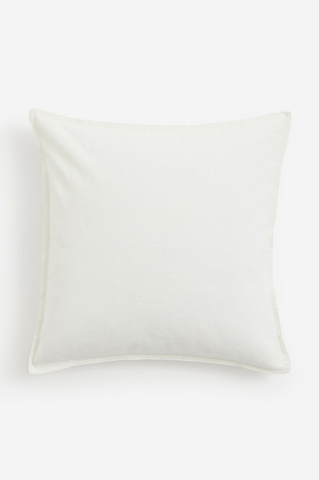 Linen-blend cushion cover - White/Dark grey/Mole/Dark khaki green/dc/dc - 1