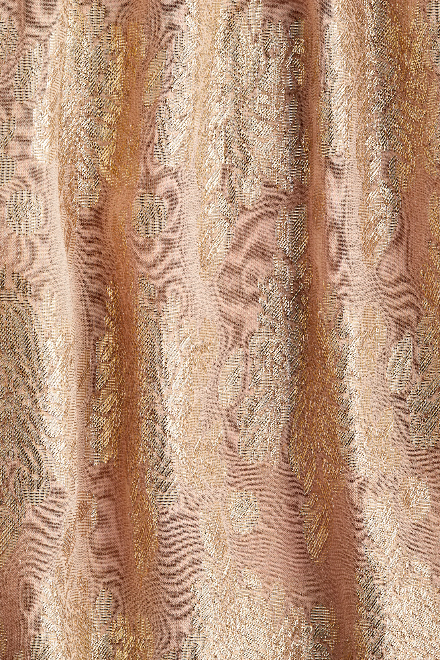 Oversized jacquard-weave blouse - Beige/Gemustert - 4