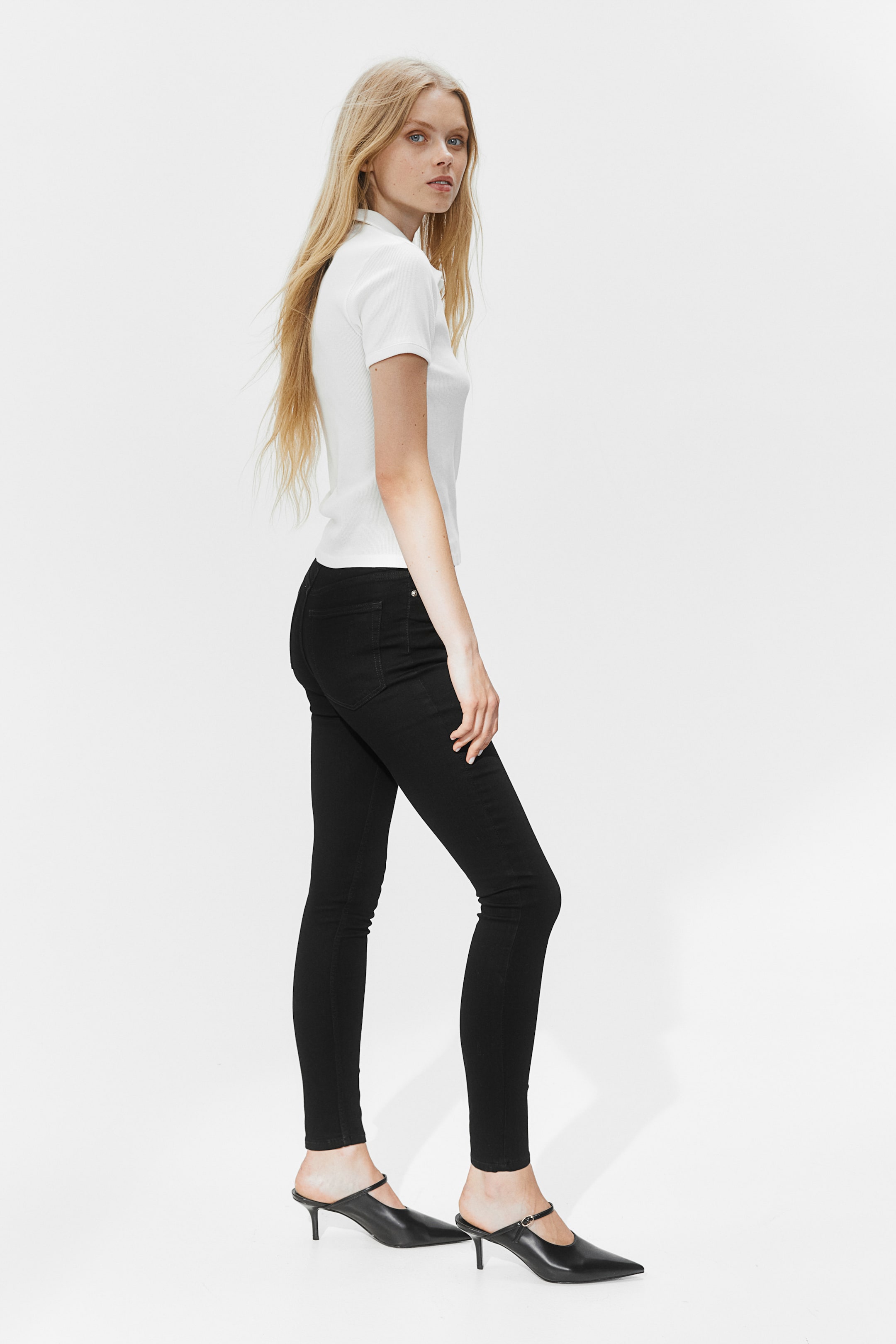 Skinny High Jeans - Black - Ladies | H&M GB 3