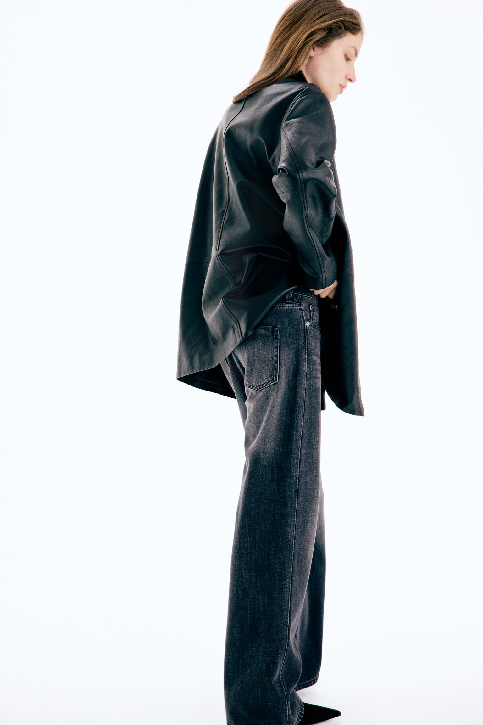 Wide High Jeans - Washed black/Dark green/Light denim blue/Denim blue/Denim blue - 6