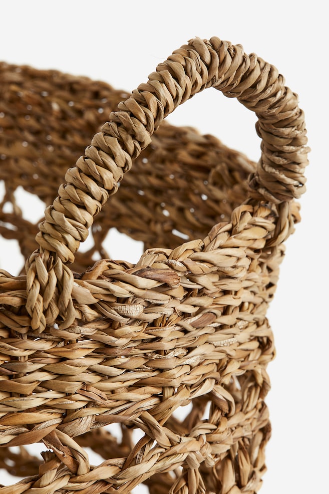 Braided seagrass basket - Beige - 2