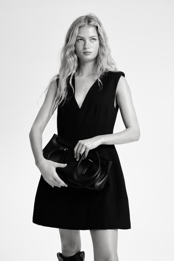 Vmhollyrem Ls V Neck Dress Black main image 1