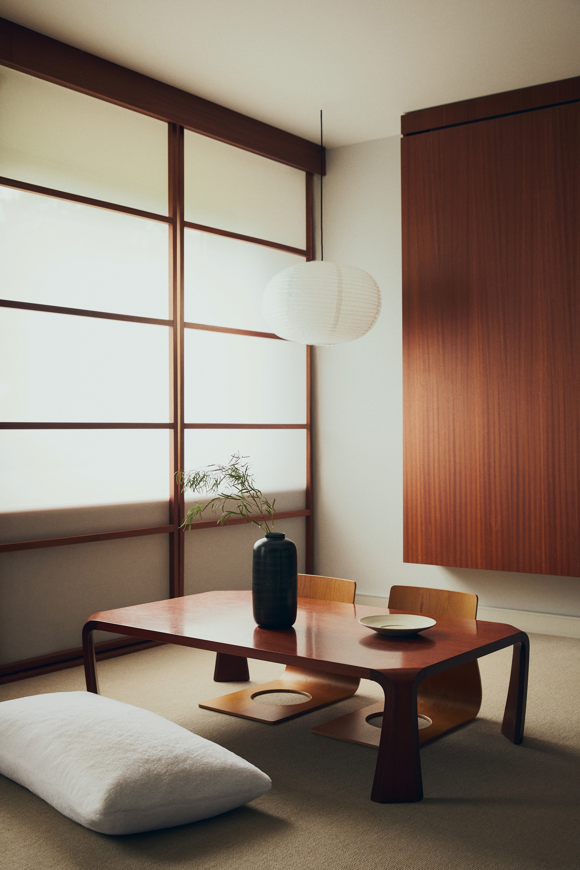 Fluffy cushion cover - Cream/Brown