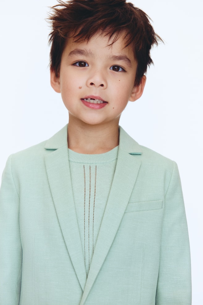Single-breasted Jacket-Mint green - 4