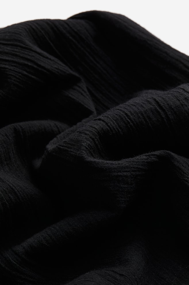Robe en coton avec bretelles à nouer - Noir/Blue/Bleu vif/motif - 3