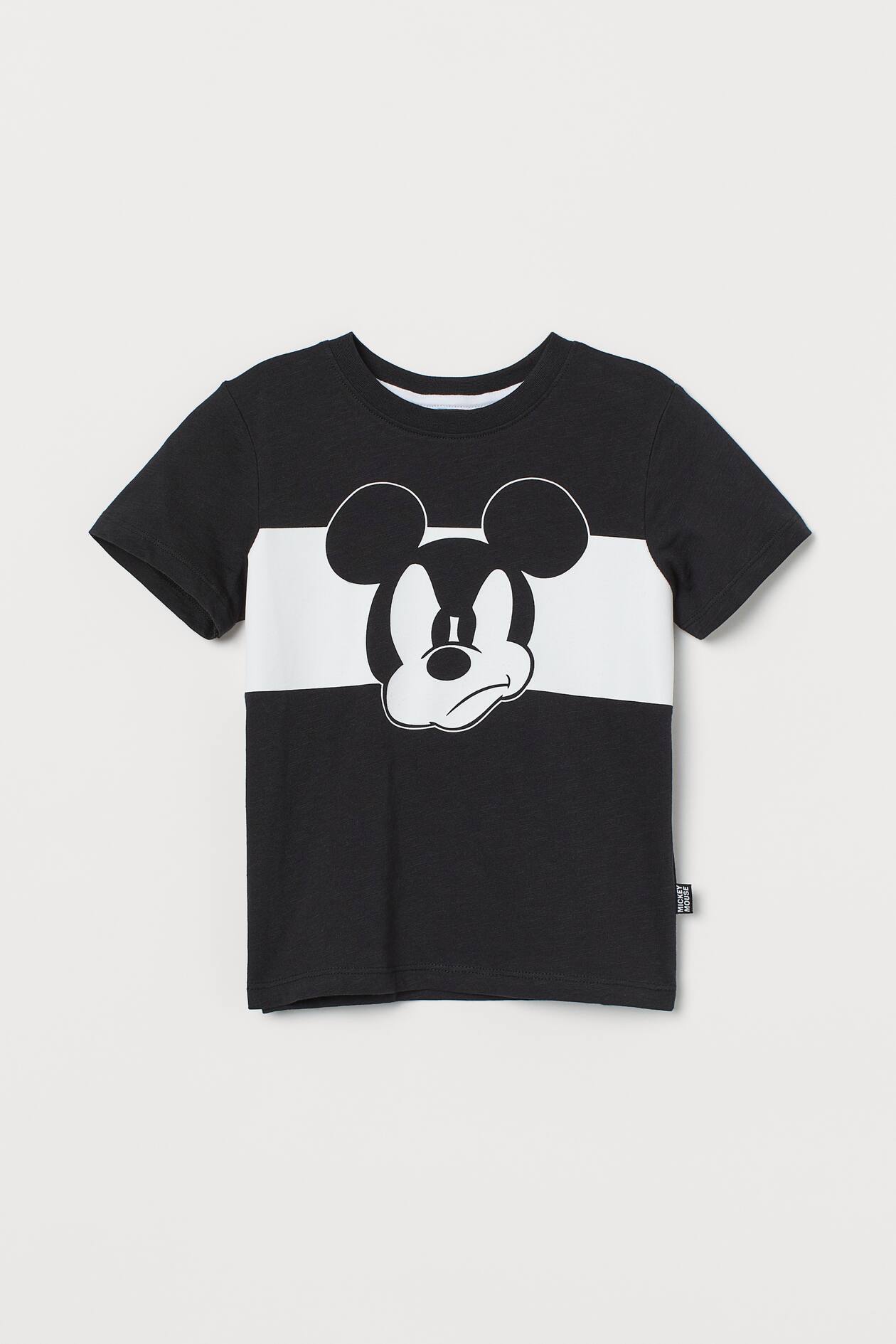 Printed T-shirt - Black/Mickey Mouse - Kids | H&M US