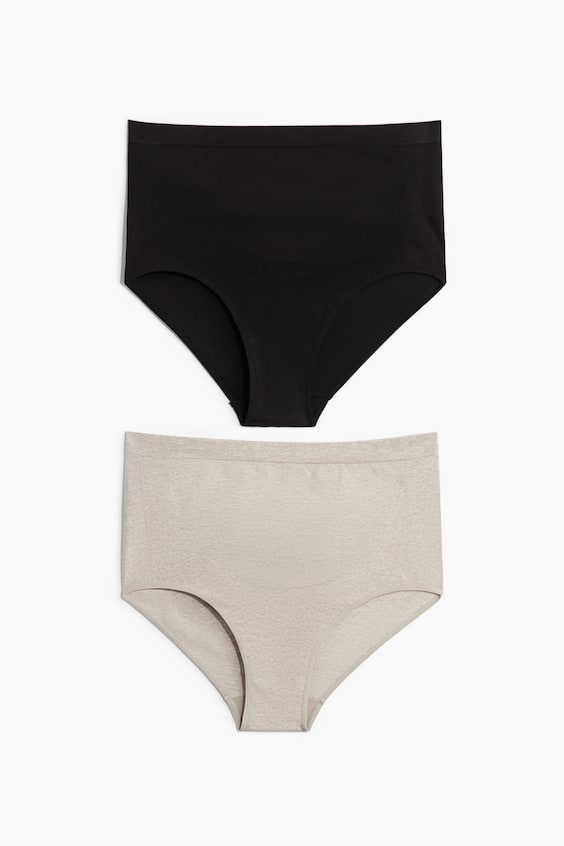 Женские бесшовные трусы H&M MAMA из хлопка, 2 пары