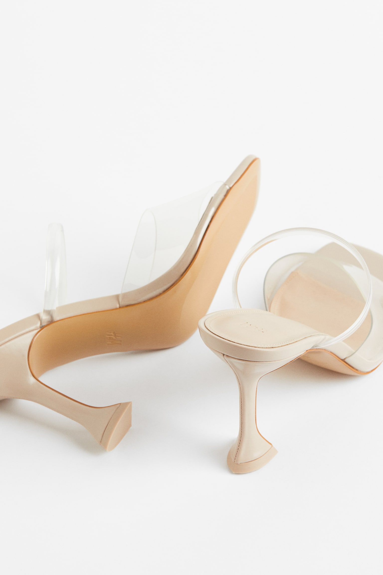 Heeled Sandals - Light beige/Transparent - 2