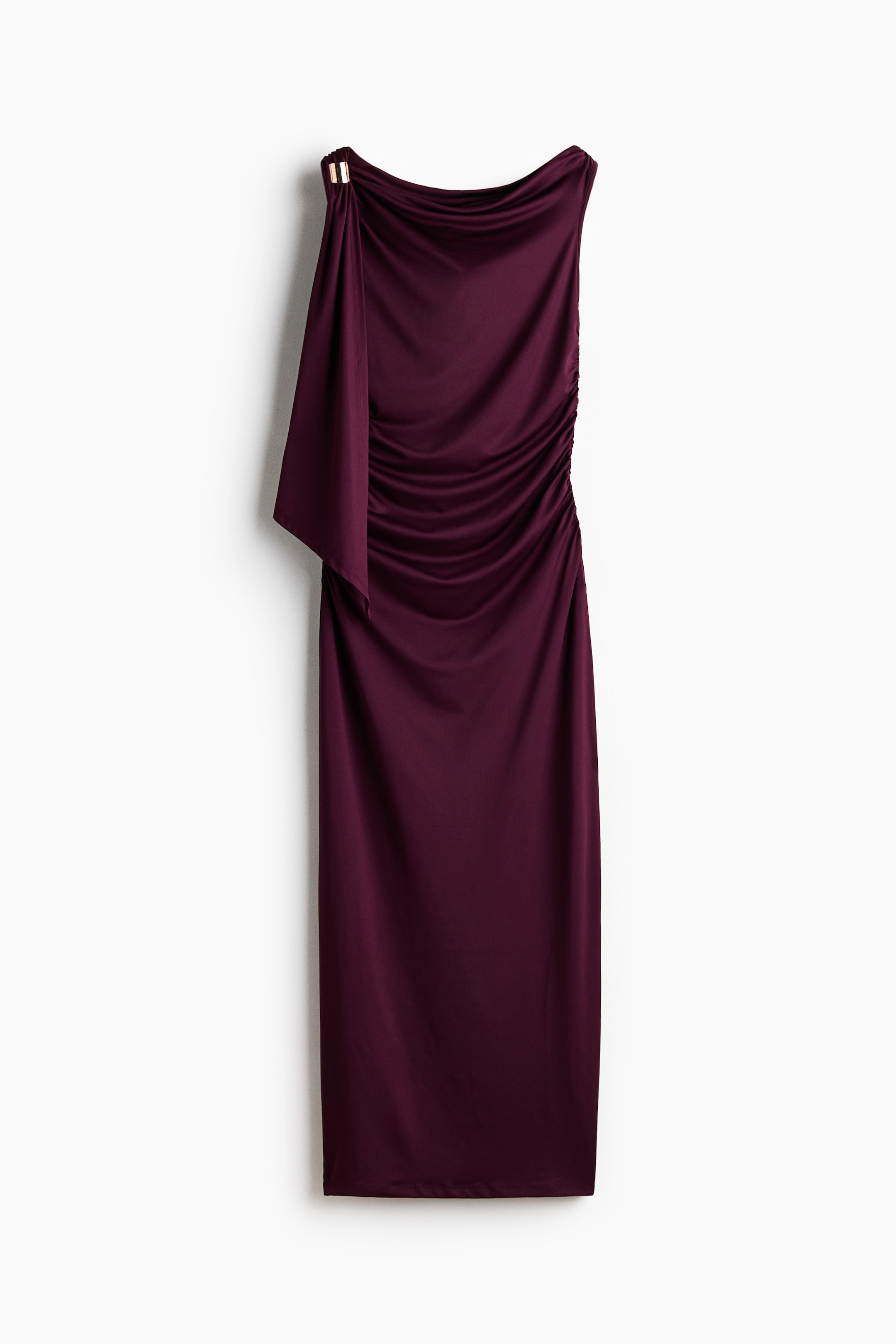 View larger image: Draped one-shoulder dress - Plum - Ladies | H&M IE 5