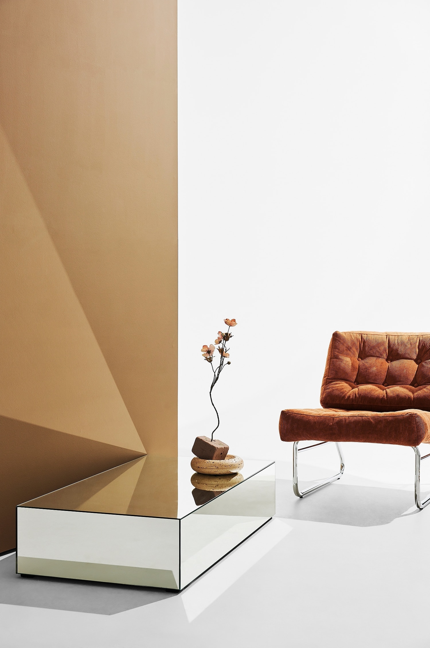 Ponti Coffee Table In Reflective Glass - Mirror Glass