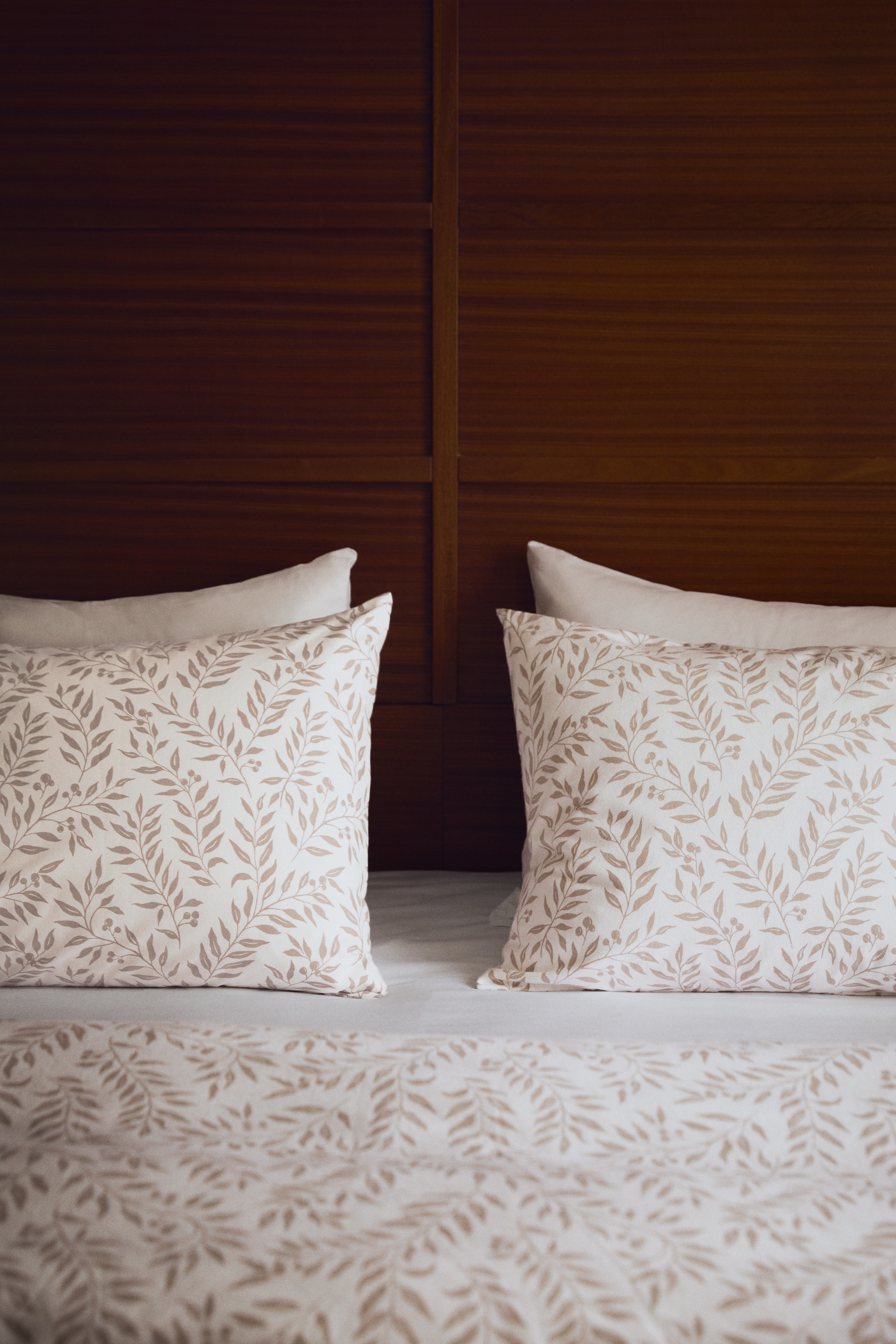 H & M - フランネル掛け布団カバーセット ダブル／キング - ブラウン