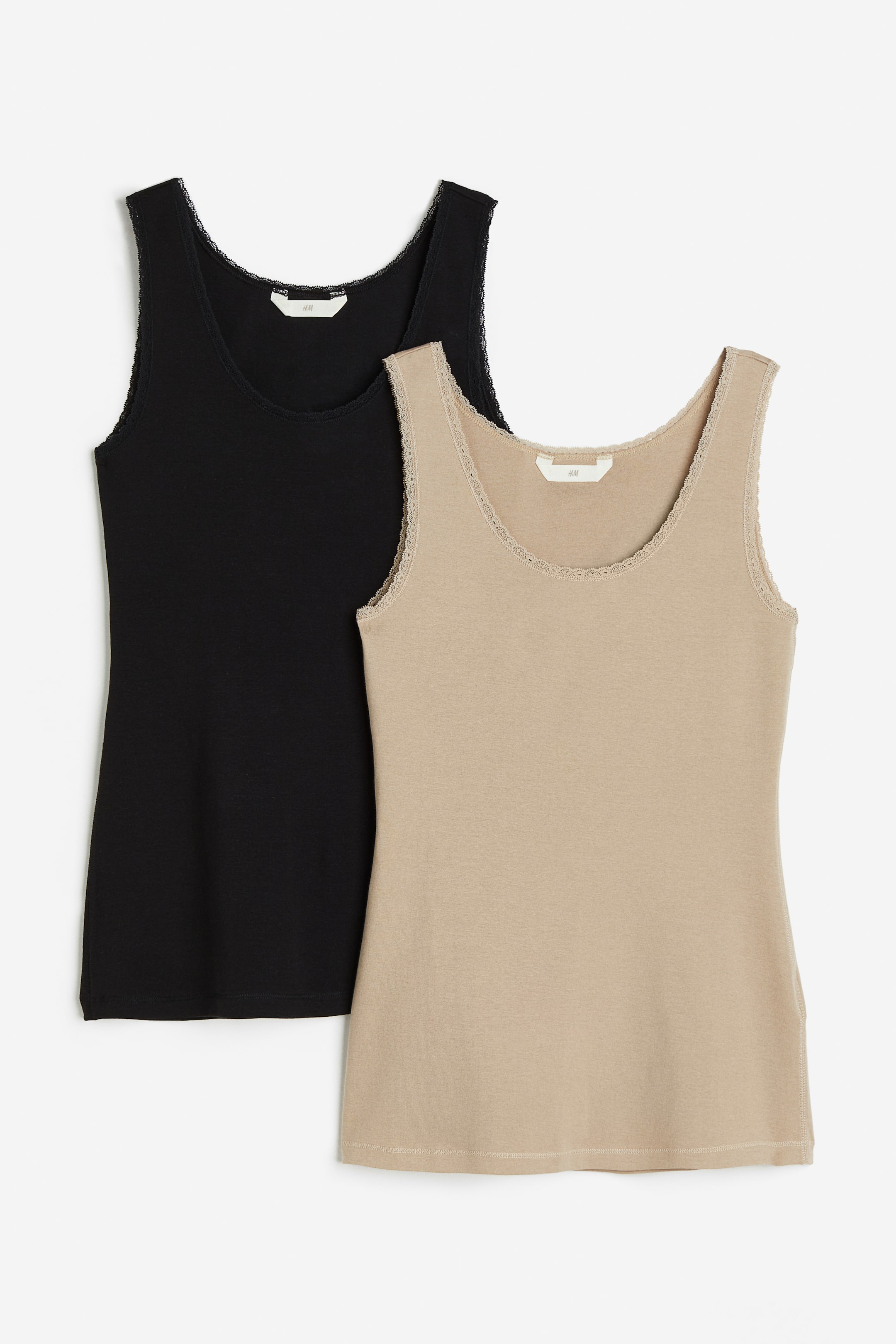 2-pack Lace-trimmed Tank Tops